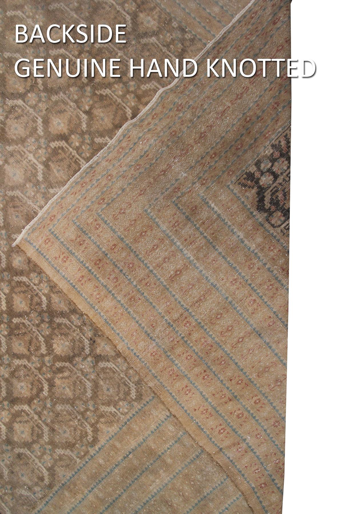 Großer großer antiker persischer Malayer-Teppich, antiker persischer Malayer-Teppich, beige auf beige im Angebot 5