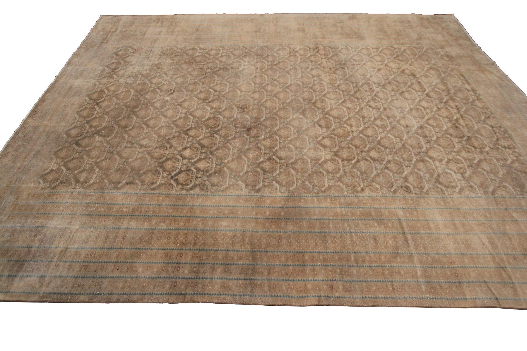Wool Large Antique Persian Rug Antique Persian Malayer Rug Beige Tone on Tone For Sale