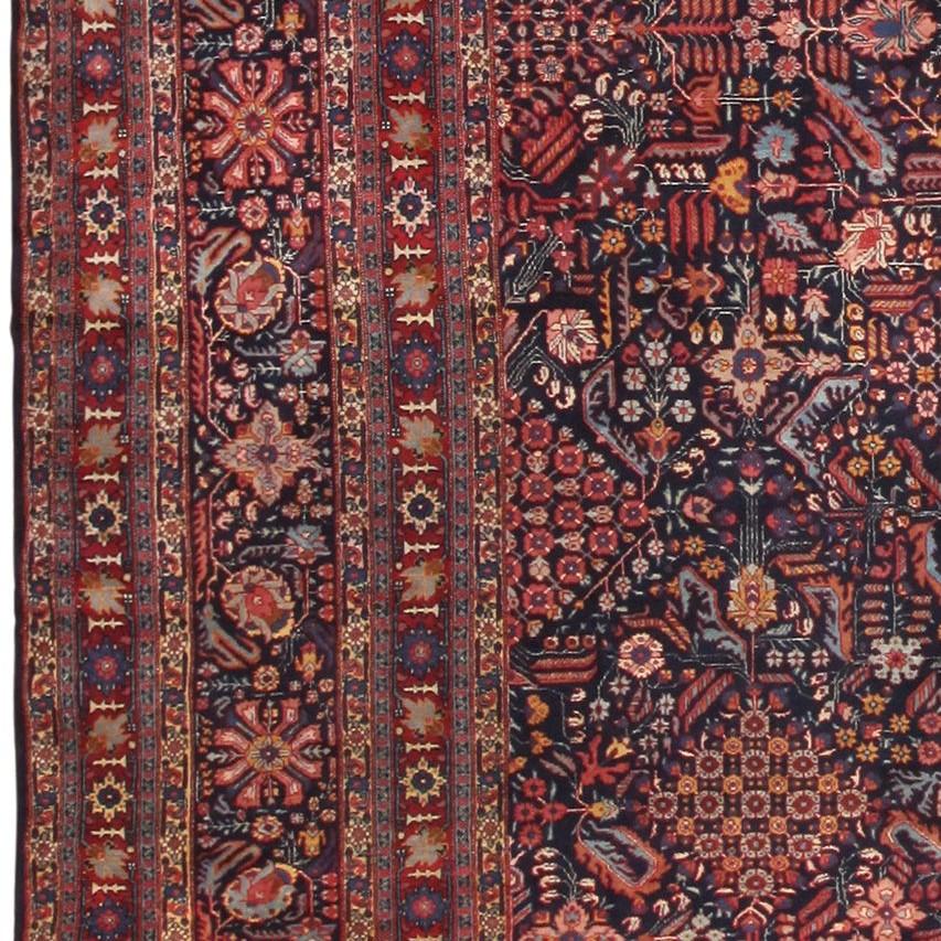 Hand-Woven Large Antique Persian Senneh Area Rug. 13 ft x 17 ft 8 in For Sale