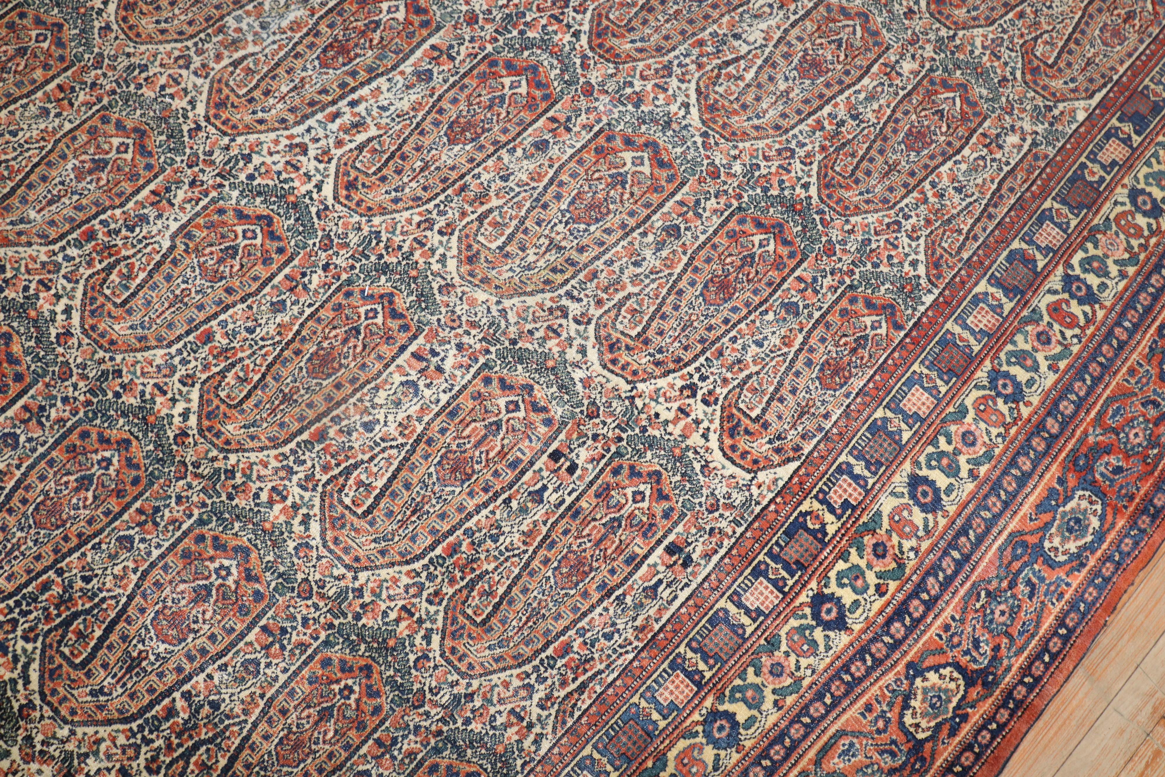Grand tapis persan ancien de Senneh en vente 4