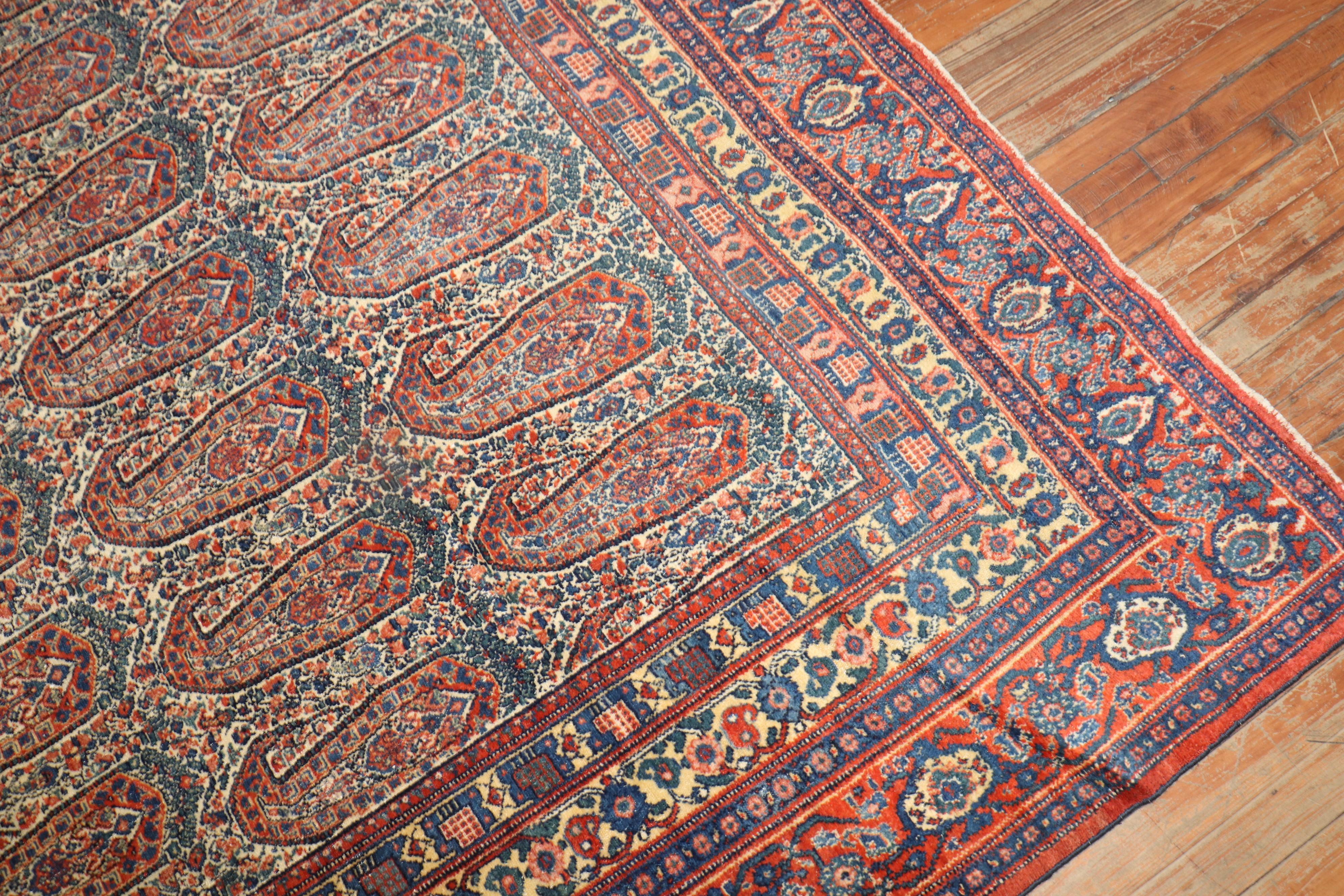 19th Century Large Antique Persian Senneh Rug For Sale
