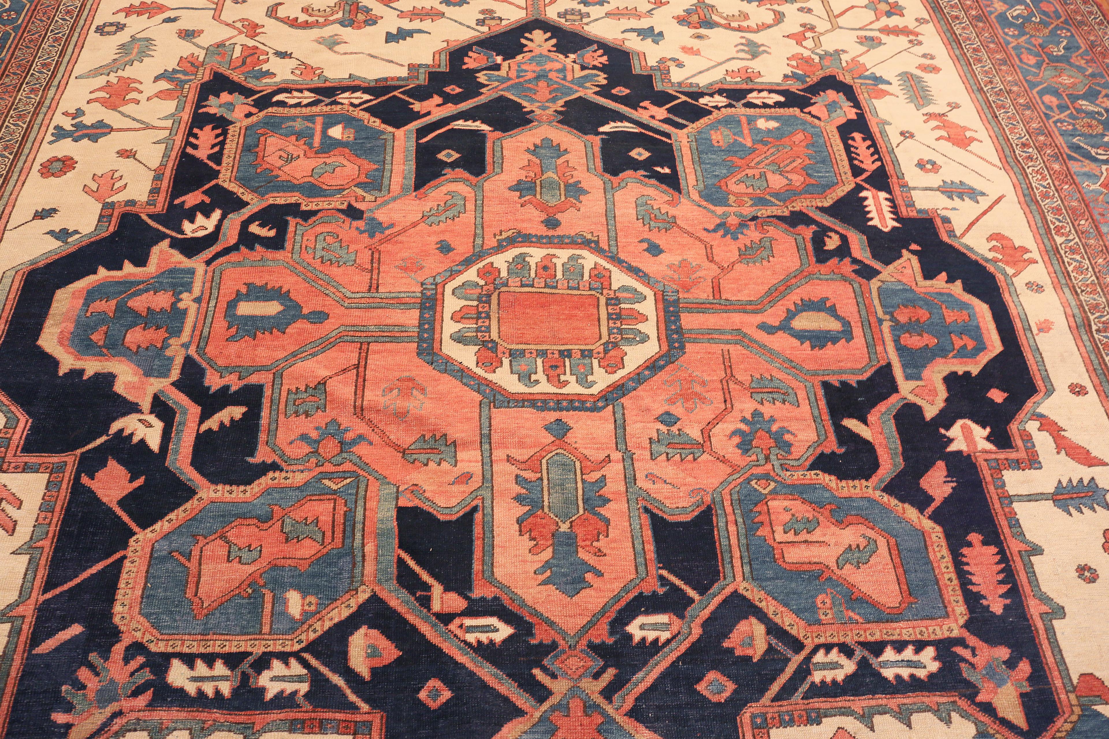 20th Century Nazmiyal Collection Antique Persian Serapi Rug 11 ft 10 in x 19 ft 1 in