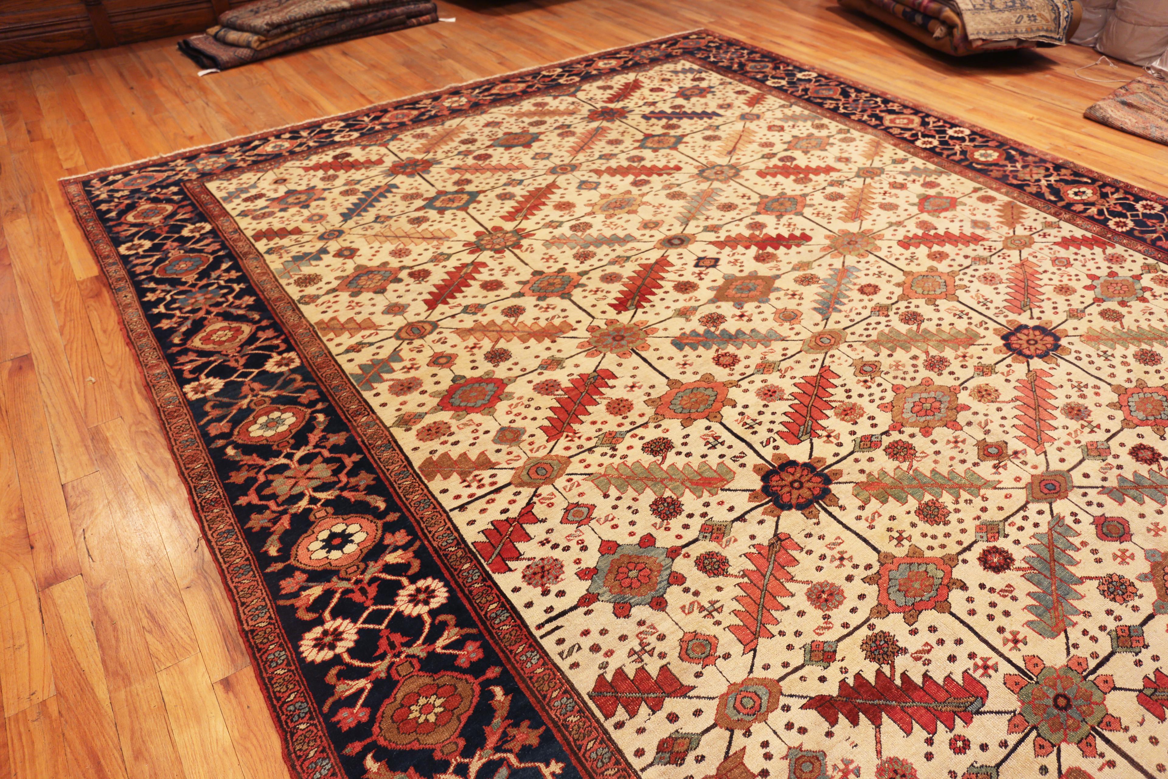 Grande tappeto antico persiano Serapi. 11 ft 4 in x 19 ft 3 in in vendita 2