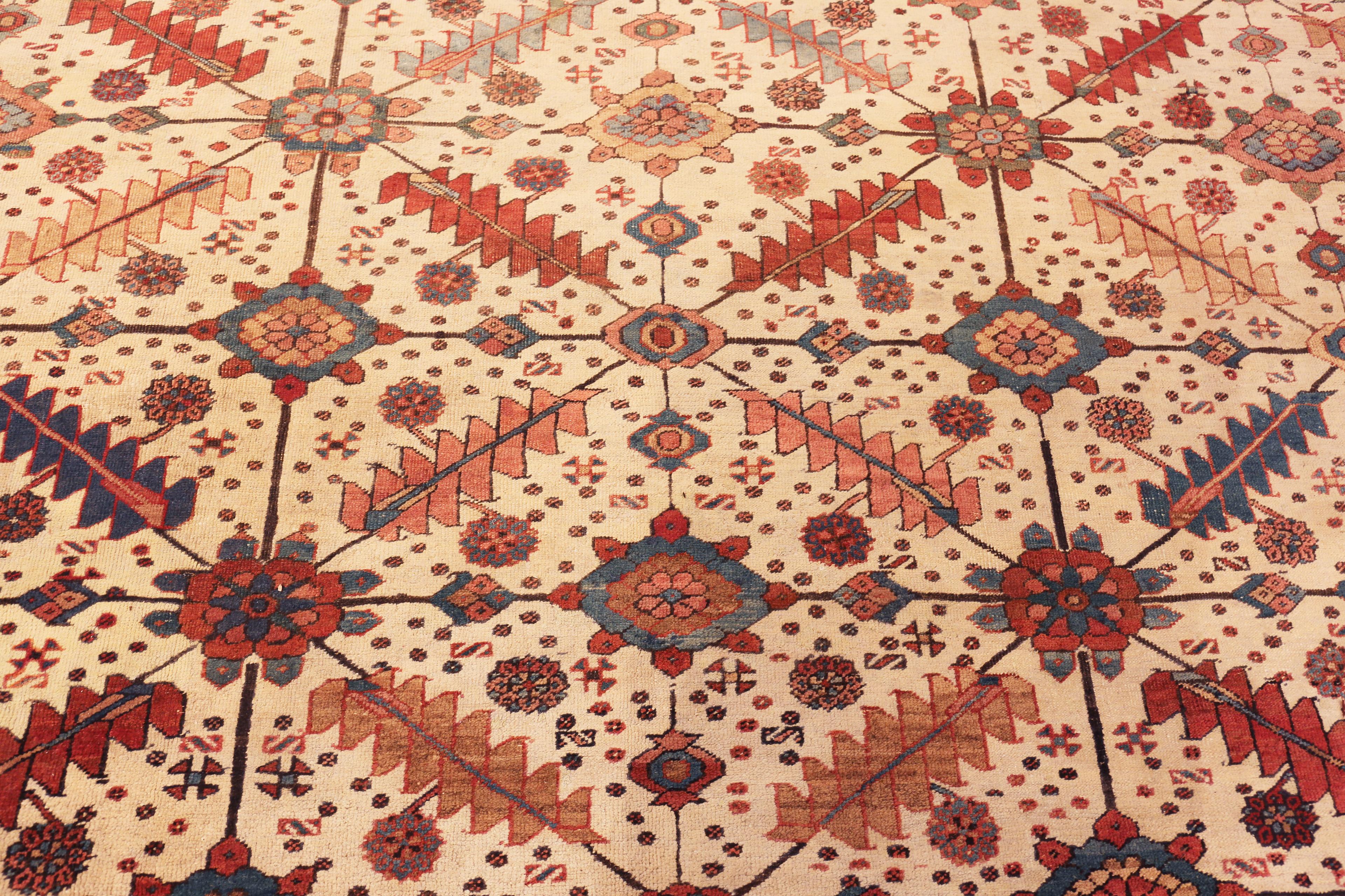 Heriz Serapi Grande tappeto antico persiano Serapi. 11 ft 4 in x 19 ft 3 in in vendita