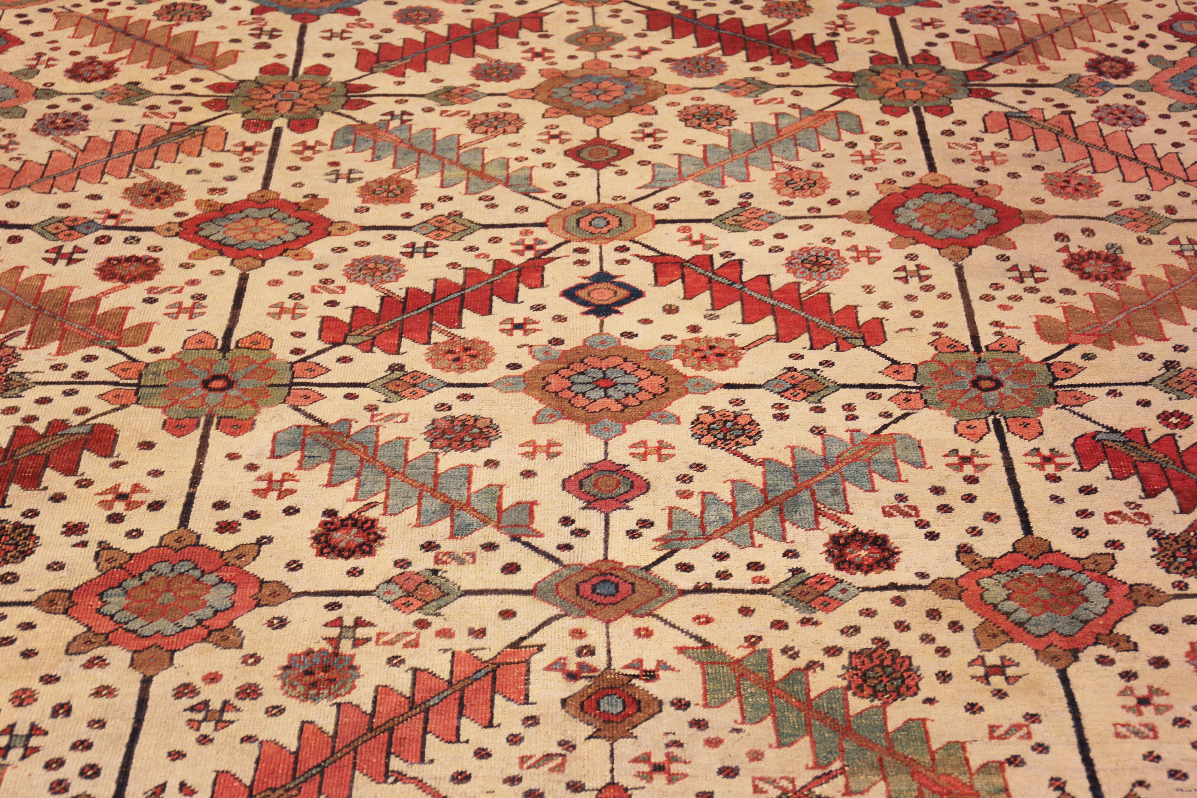 Persiano Grande tappeto antico persiano Serapi. 11 ft 4 in x 19 ft 3 in in vendita