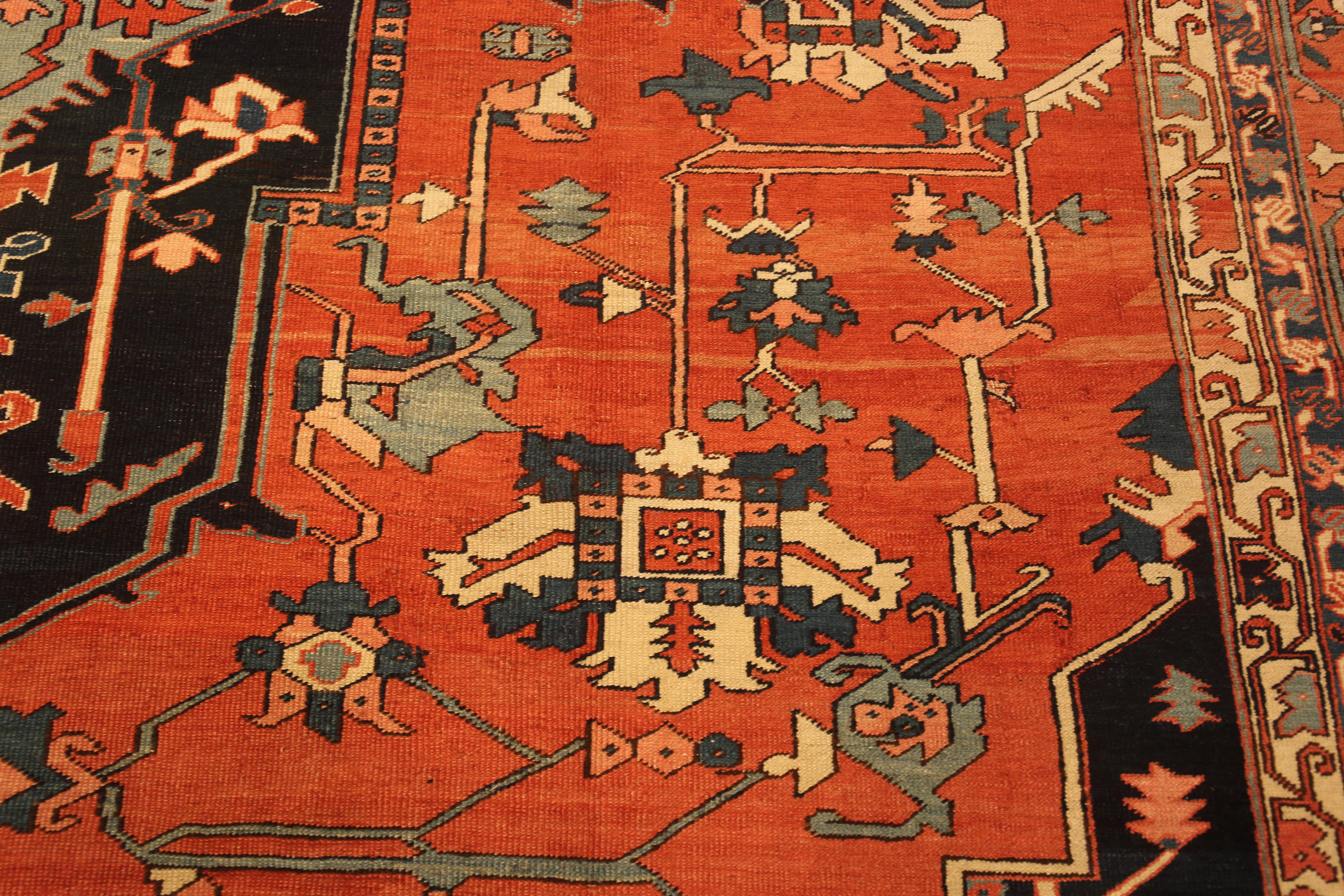 Grand tapis persan Serapi ancien 11'9