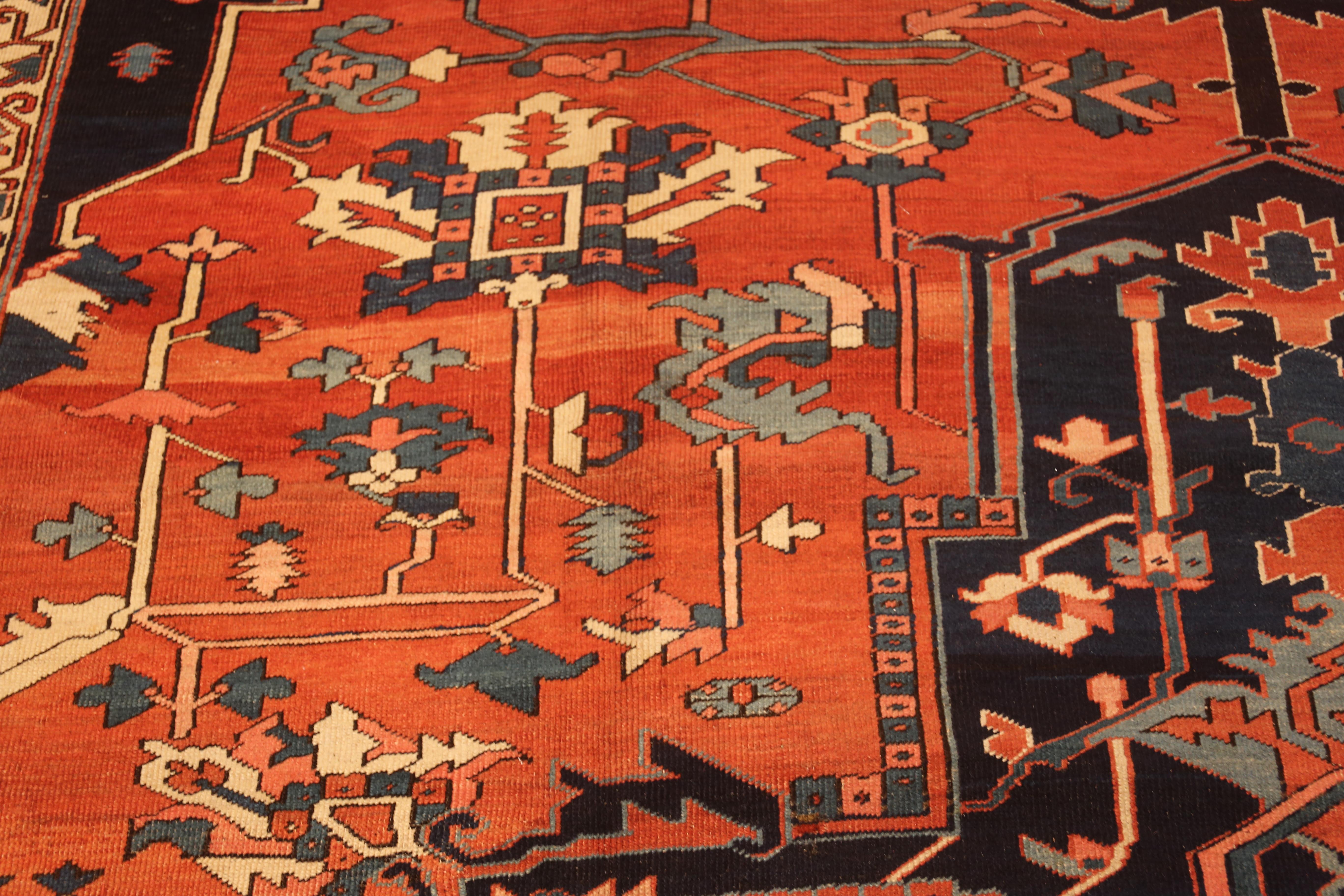 Grand tapis persan Serapi ancien 11'9