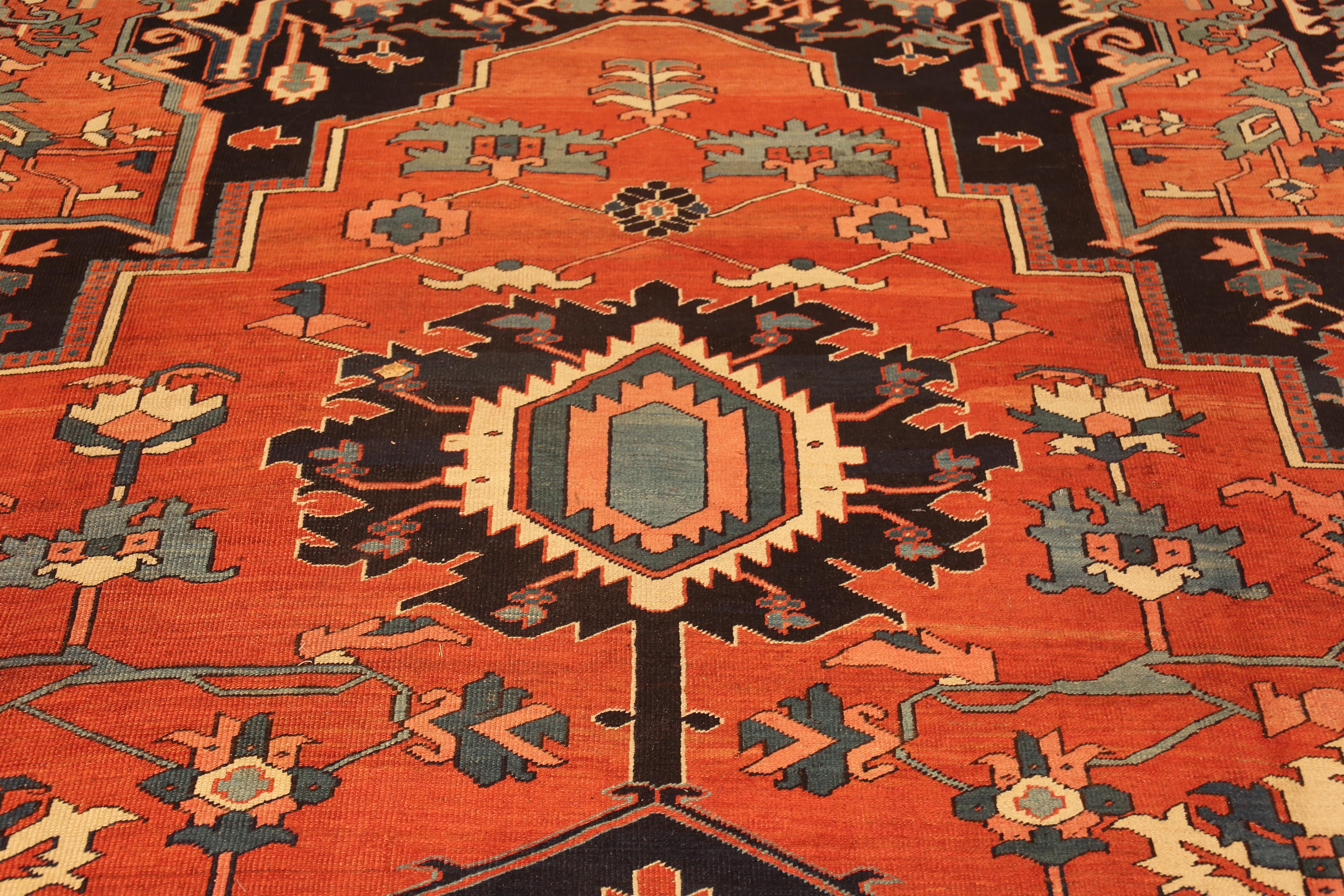 Grand tapis persan Serapi ancien 11'9