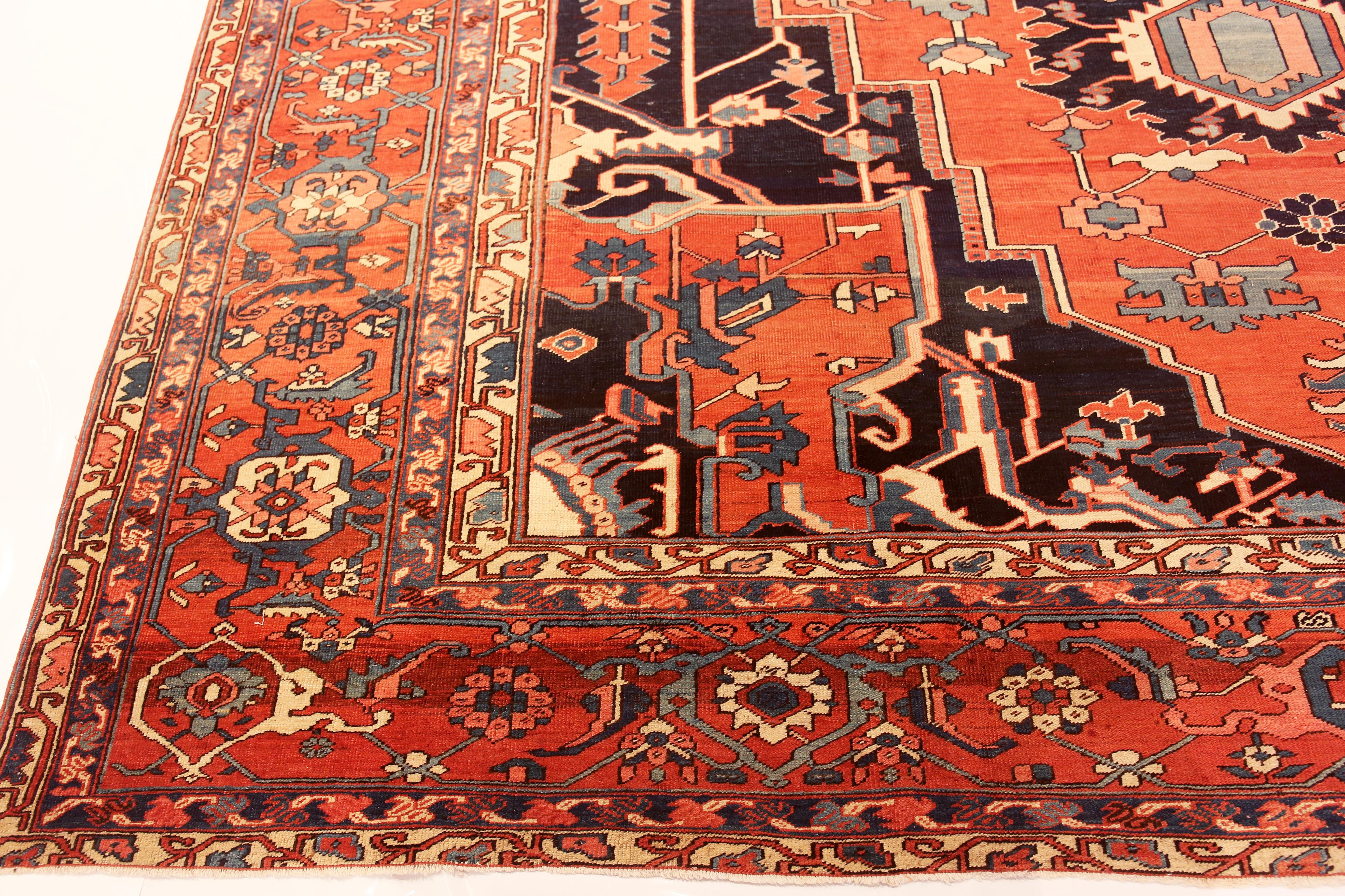 Grand tapis persan Serapi ancien 11'9