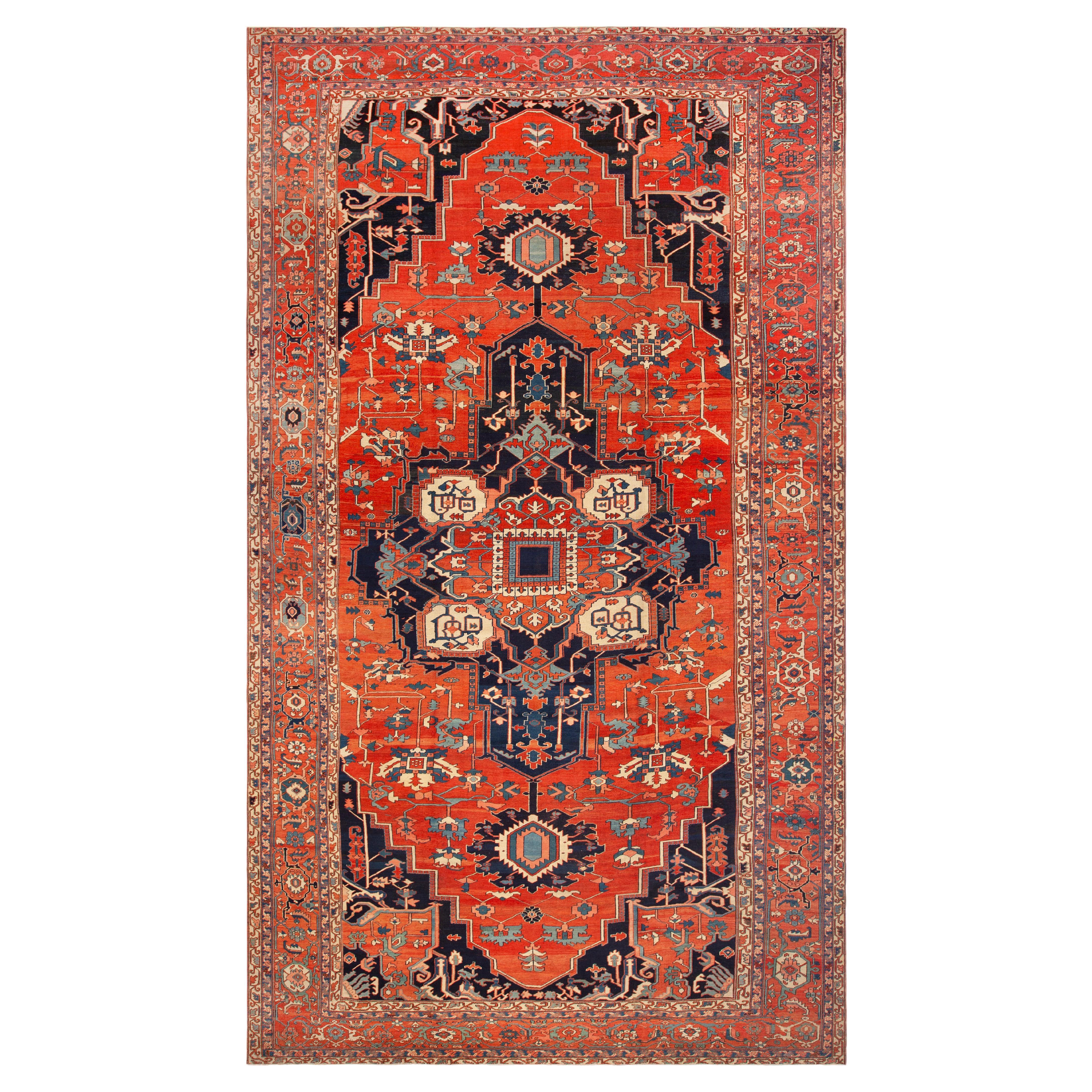 Großer antiker persischer Serapi-Teppich aus Persien 11'9" x 19'8"