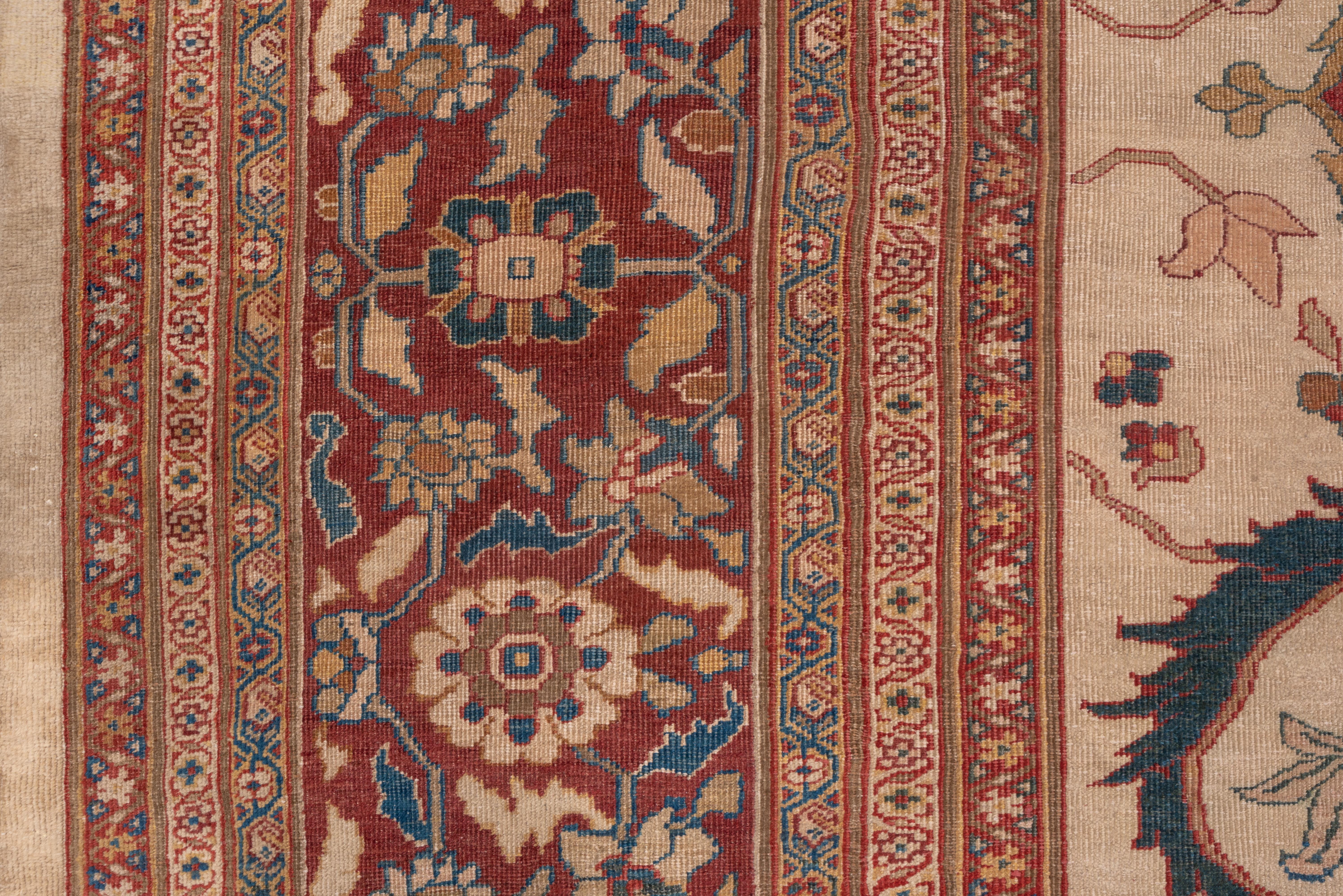 Fine XIX secolo Grande tappeto persiano Sultanabad antico, 1890 circa in vendita