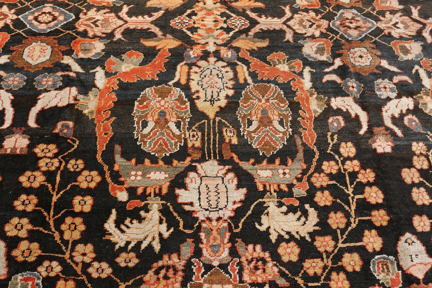 Hand-Knotted Antique Persian Sultanabad Rug. 12 ft x 19 ft 2 in  For Sale