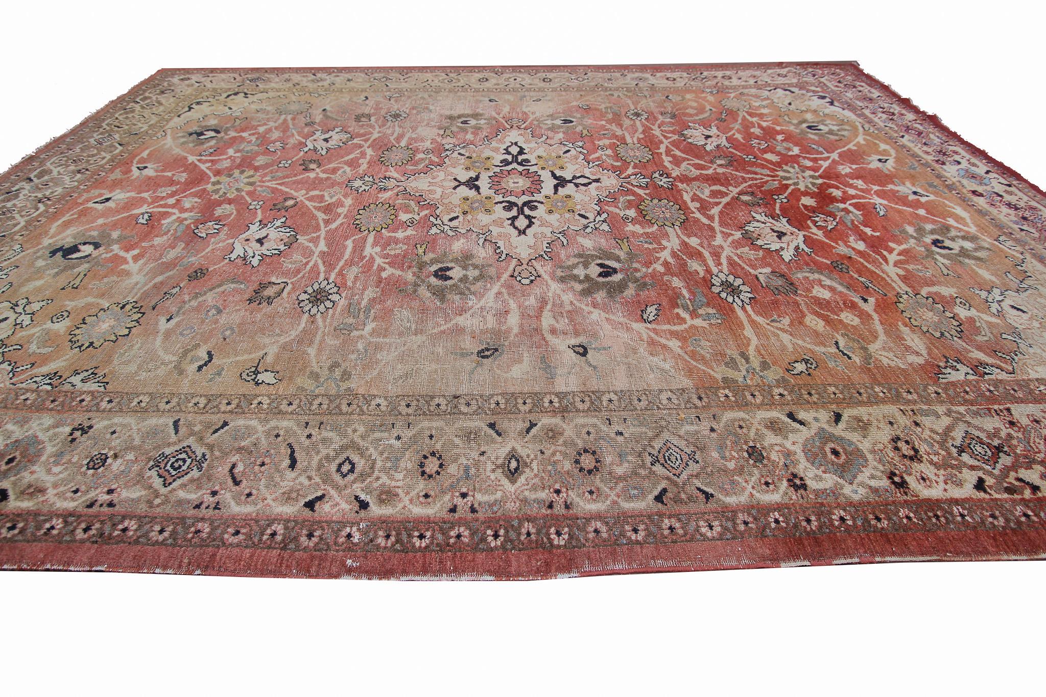 1900 Antique Mahal Geometric Sultanabad 9x12 Handmade

9' x 12'5