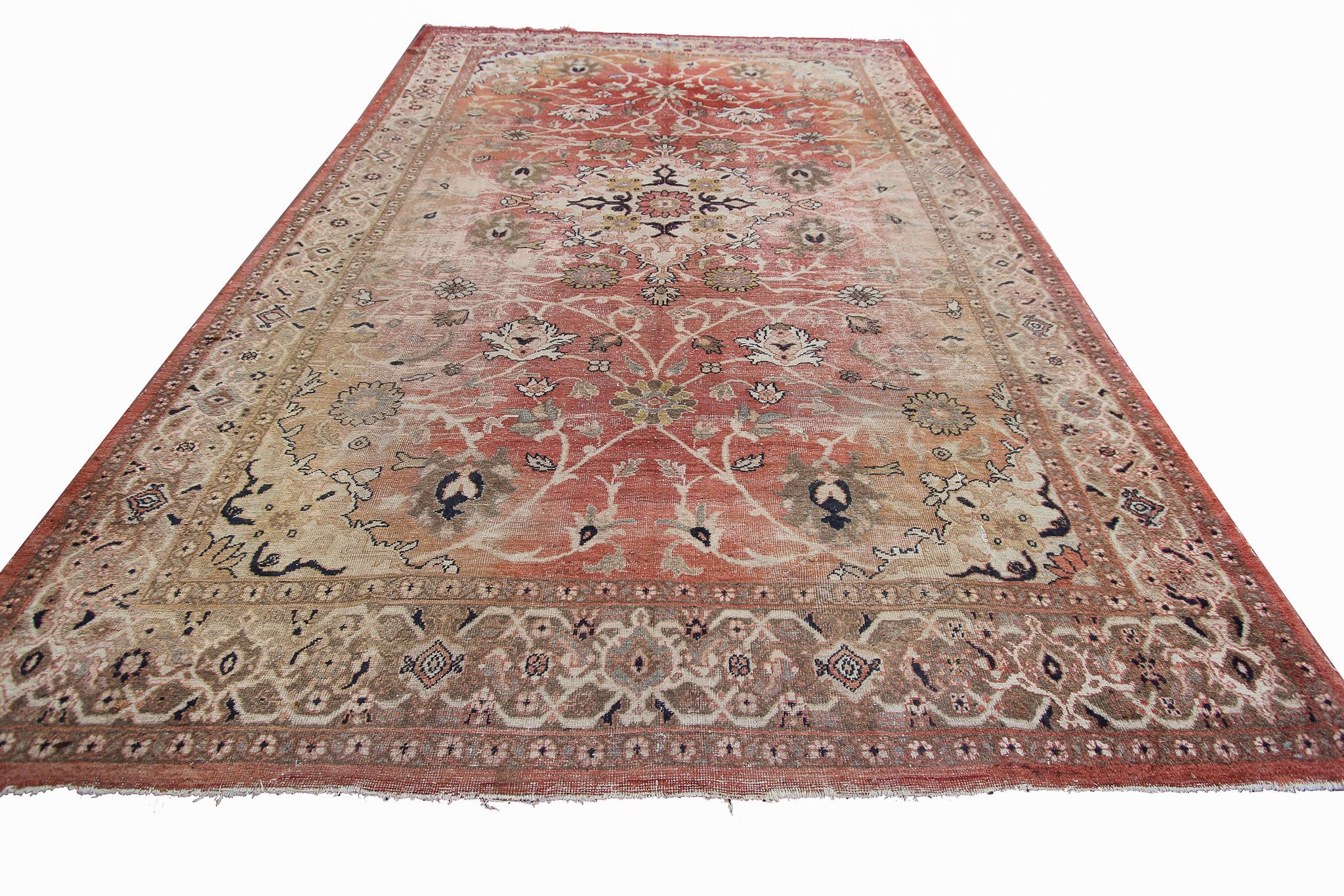 Large Antique Persian Sultanabad Rug Antique Mahal Geometric, 1900 In Good Condition For Sale In New York, NY