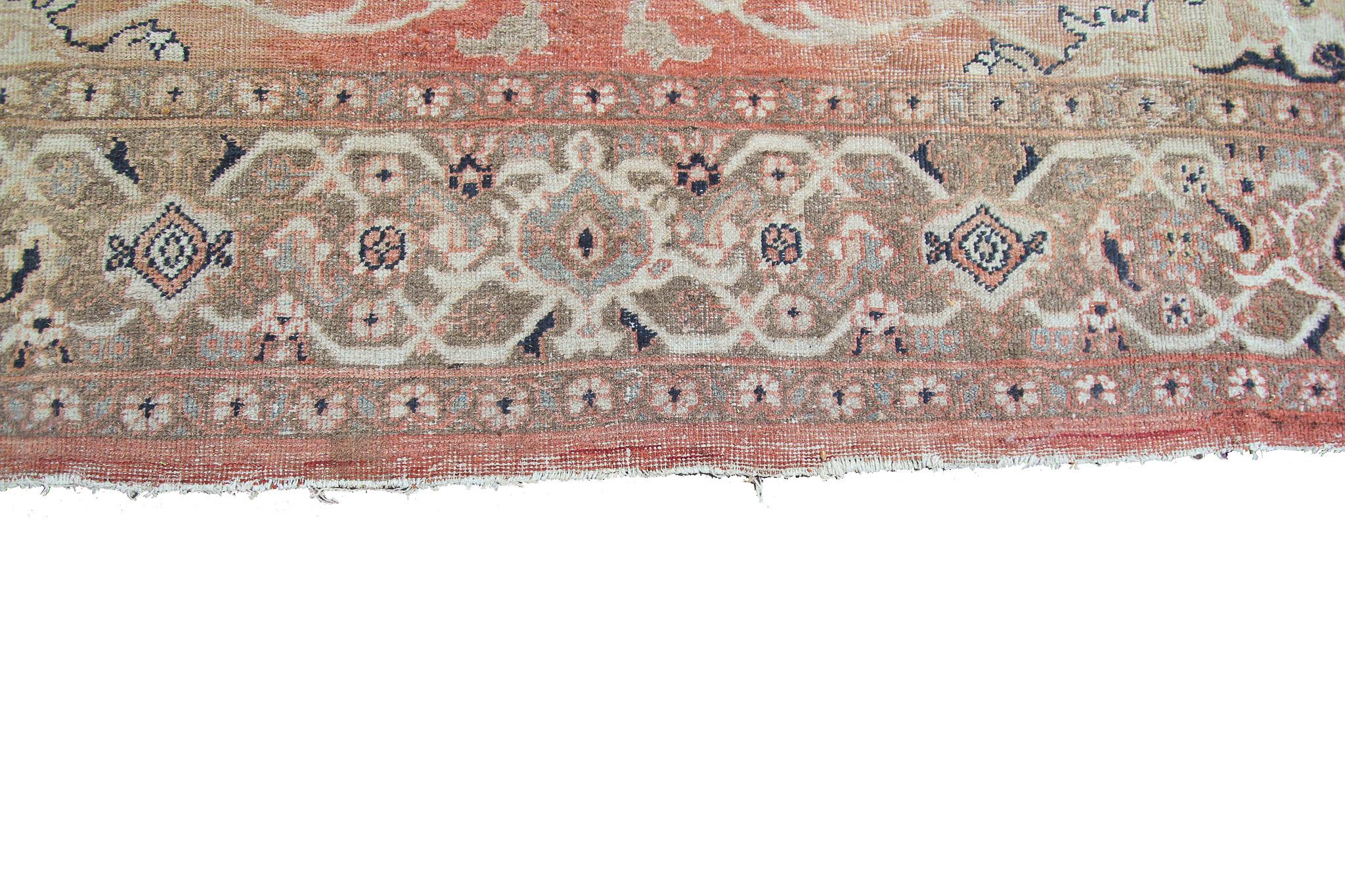 Large Antique Persian Sultanabad Rug Antique Mahal Geometric, 1900 For Sale 3