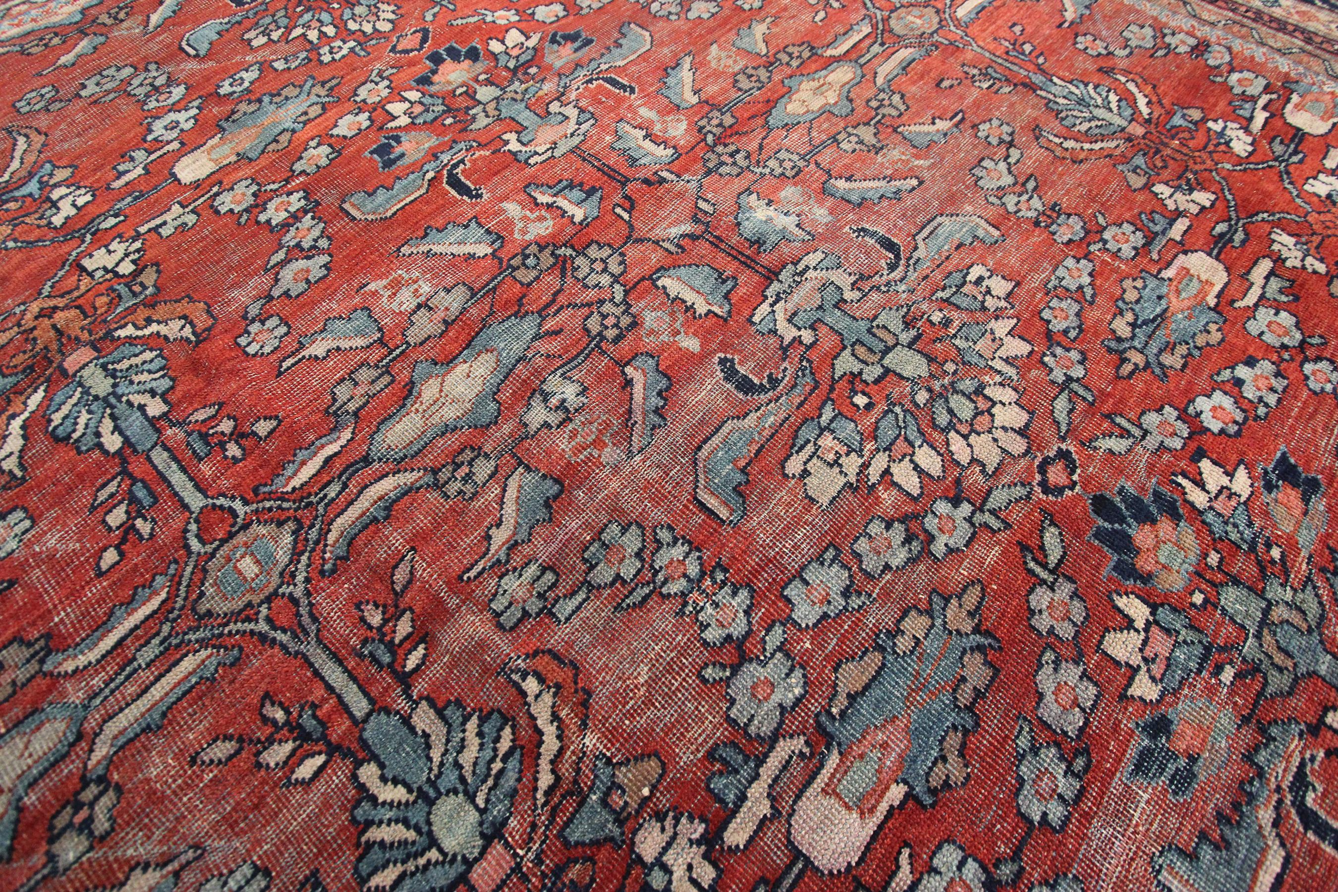 Großer antiker persischer Sultanabad-Teppich, Mahal, geometrisch, 1920, 9x12, 267x356cm im Angebot 6