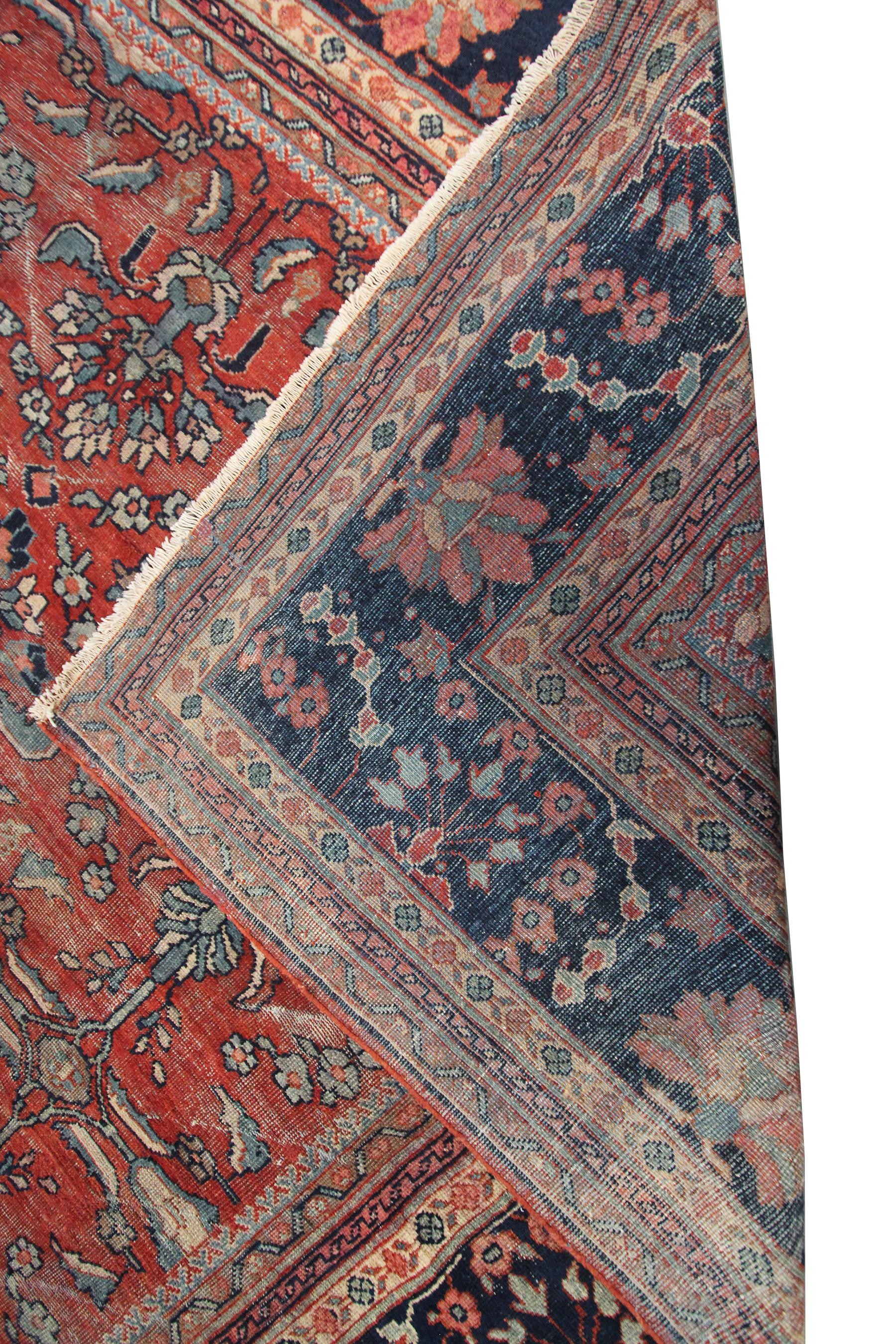Großer antiker persischer Sultanabad-Teppich, Mahal, geometrisch, 1920, 9x12, 267x356cm im Angebot 8