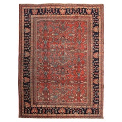 Großer antiker persischer Sultanabad-Teppich, Mahal, geometrisch, 1920, 9x12, 267x356cm