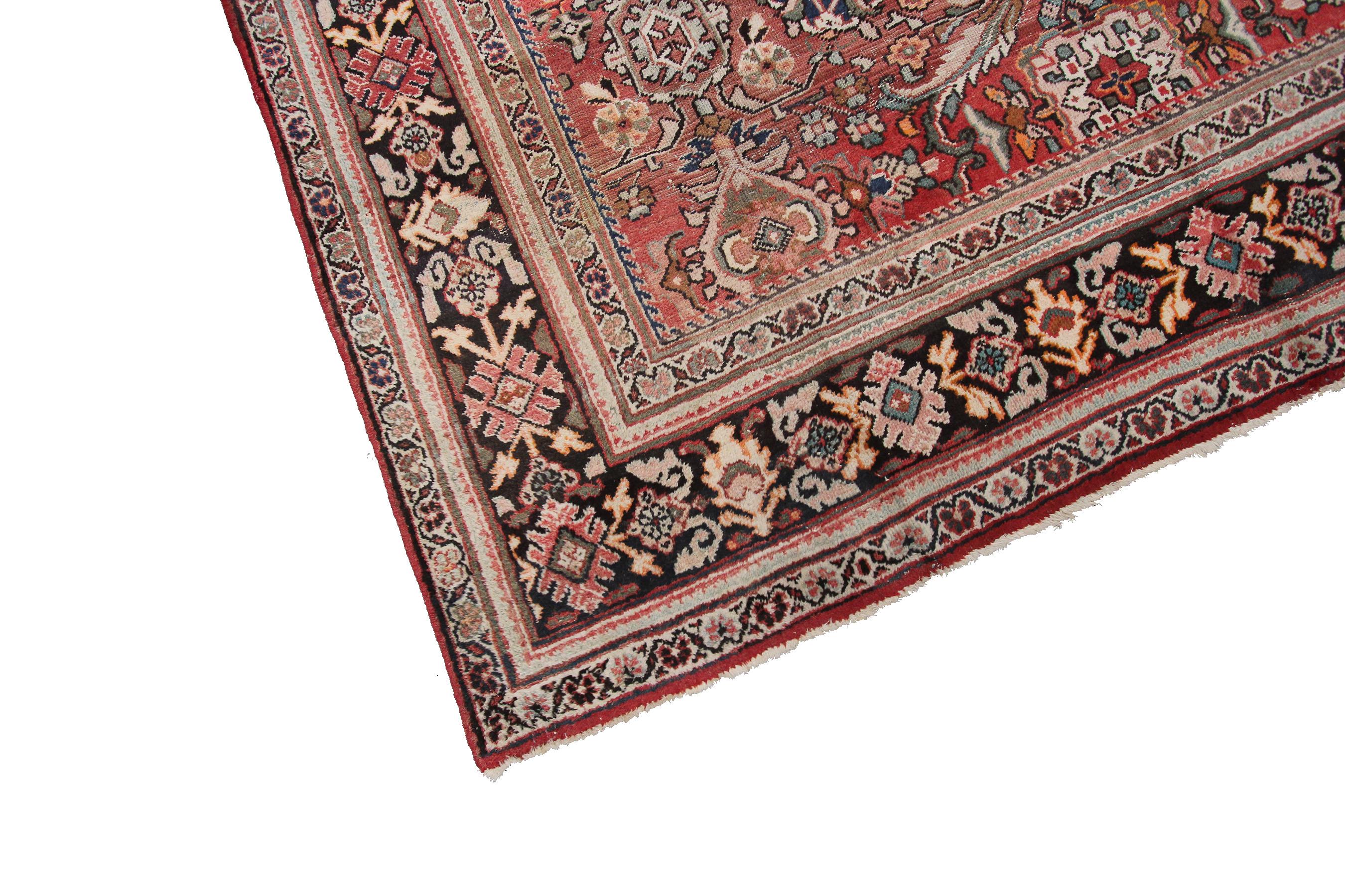 Grand tapis persan ancien de Sultanabad géométrique, Mahal, 1920 en vente 3