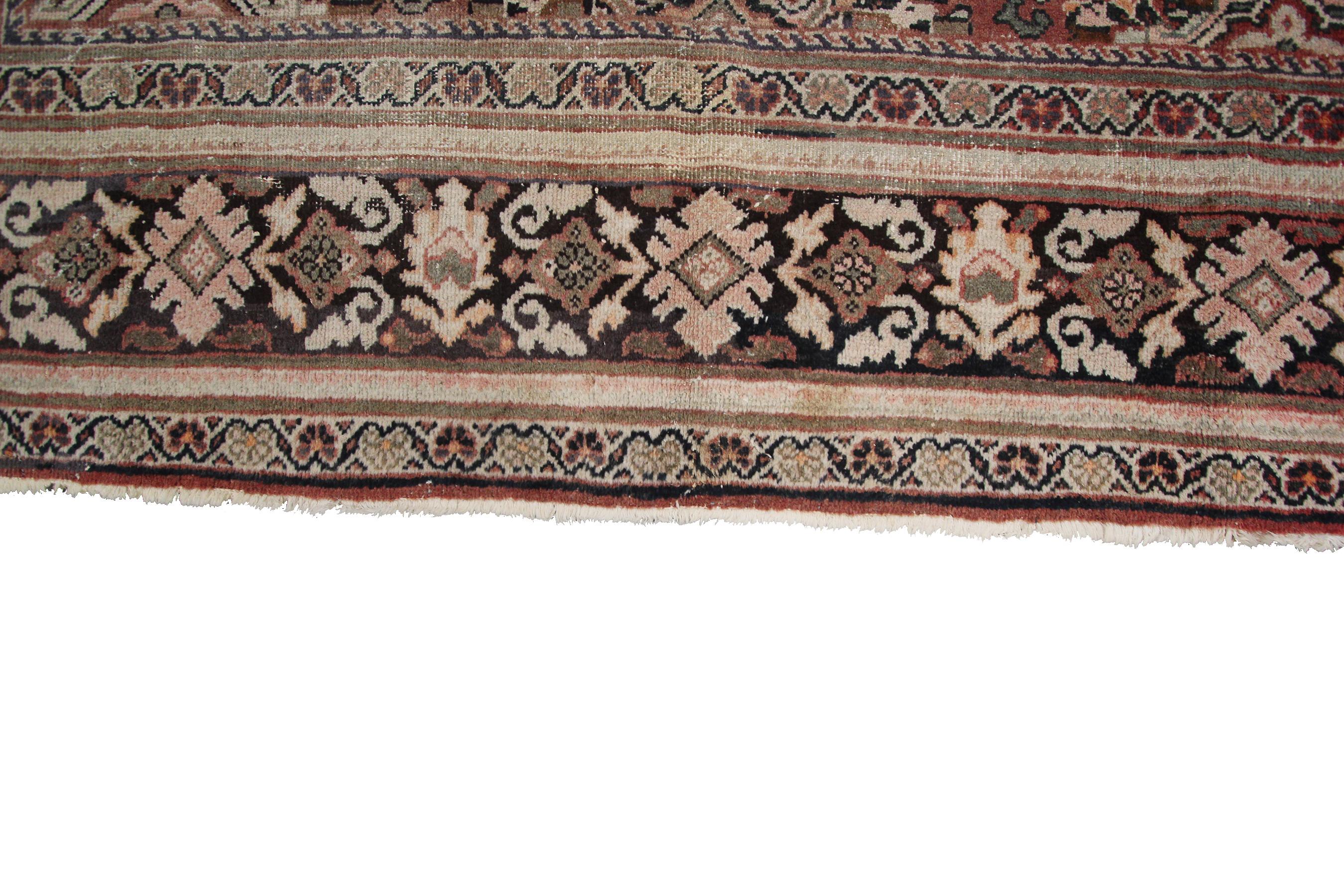 Début du 20ème siècle Grand tapis persan ancien de Sultanabad géométrique, Mahal, 1920 en vente