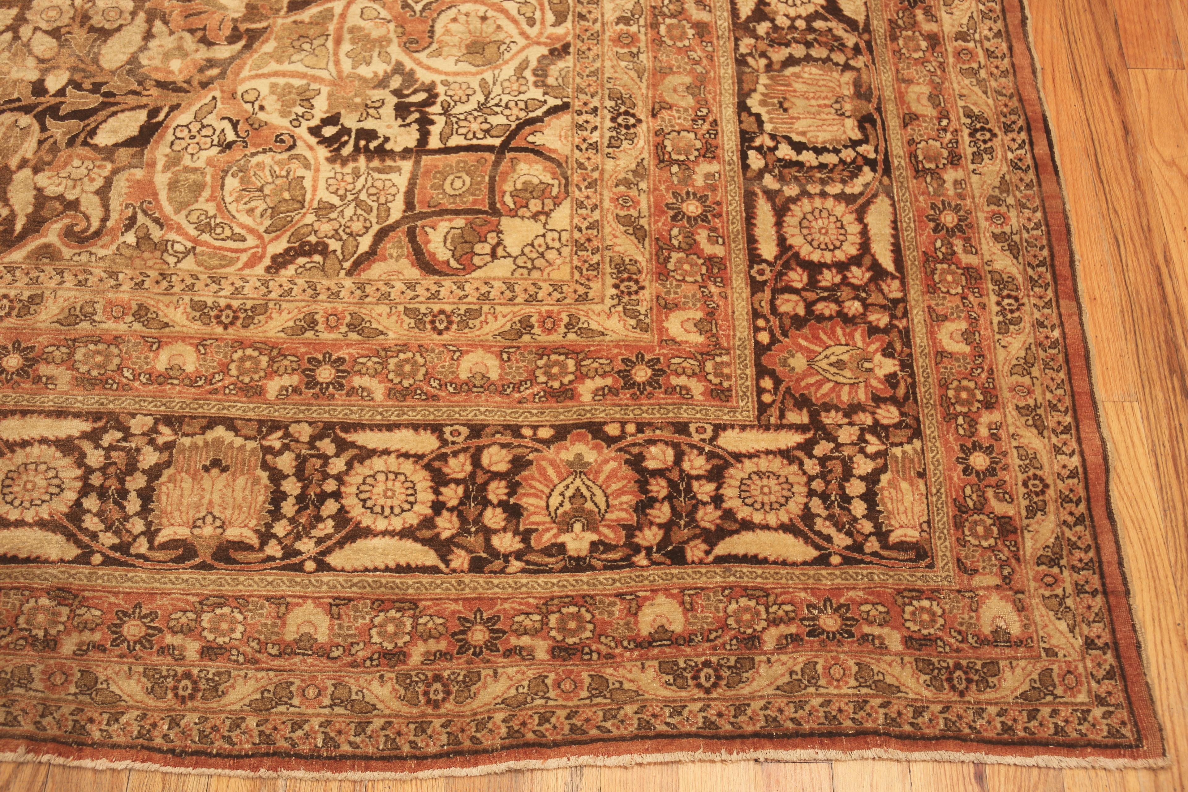 20th Century Antique Persian Tabriz Area Rug. 12 ft 6 in x 18 ft 3 in For Sale