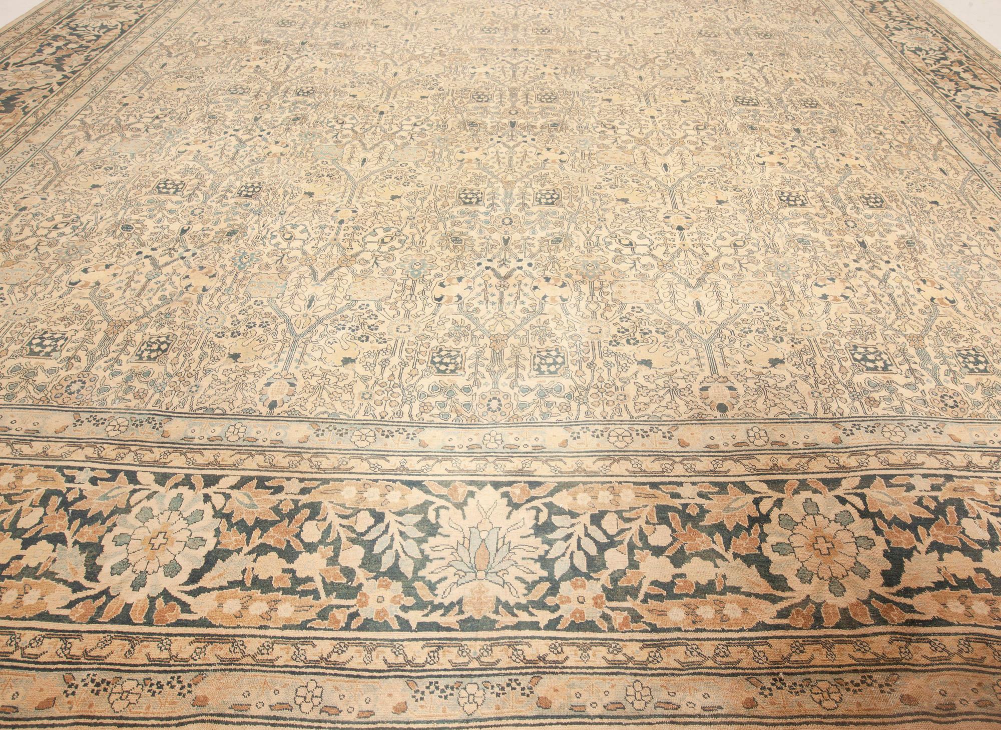 20th Century Large Antique Persian Tabriz Rug For Sale
