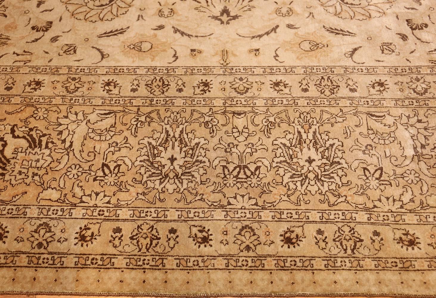 Hand-Knotted Large Antique Persian Tabriz Rug. Size: 11 ft 3 in x 17 ft 3 in