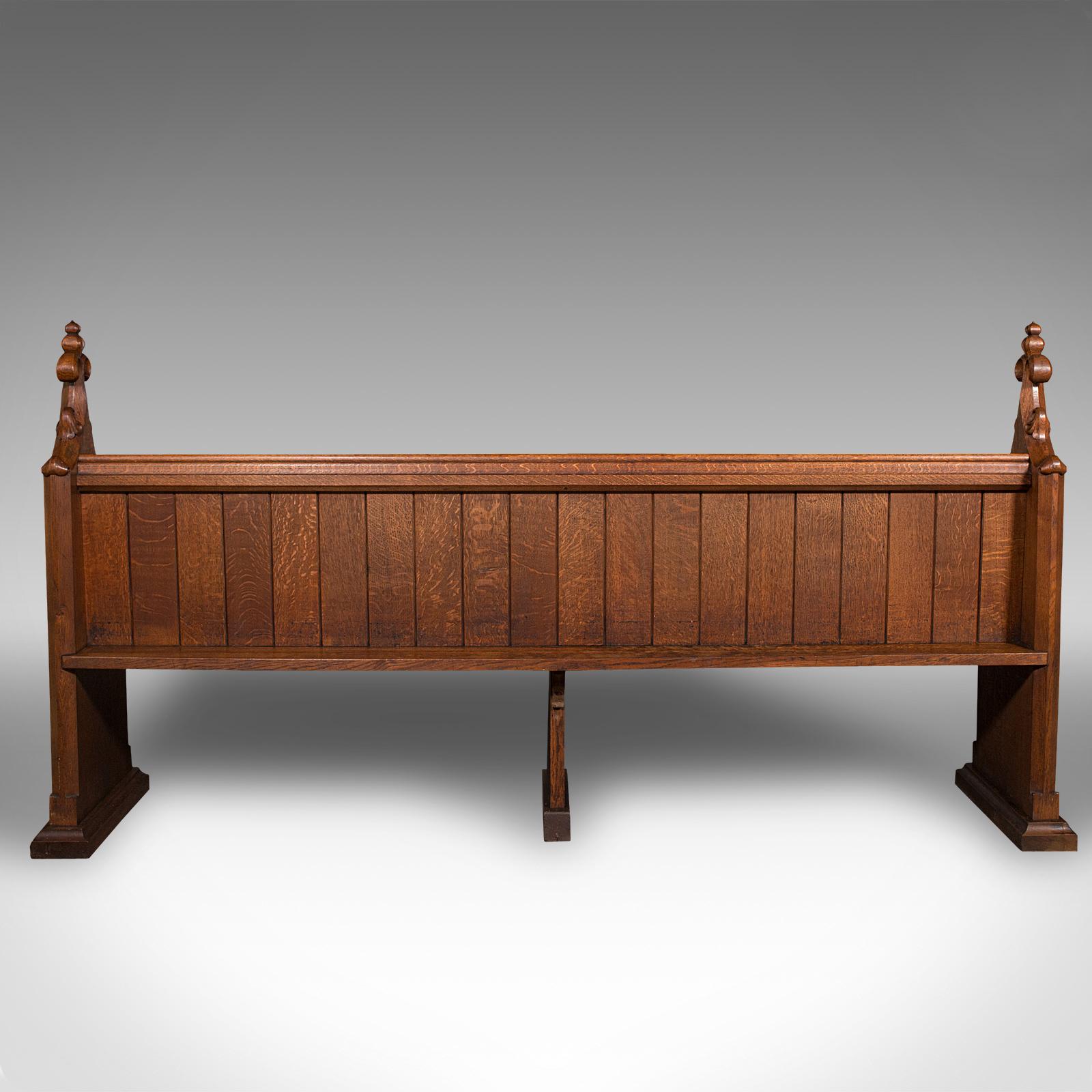 Großer antiker Tischsitz aus schottischem Eichenholz, Ecclesiastic, nach Pugin, um 1850 (19. Jahrhundert) im Angebot
