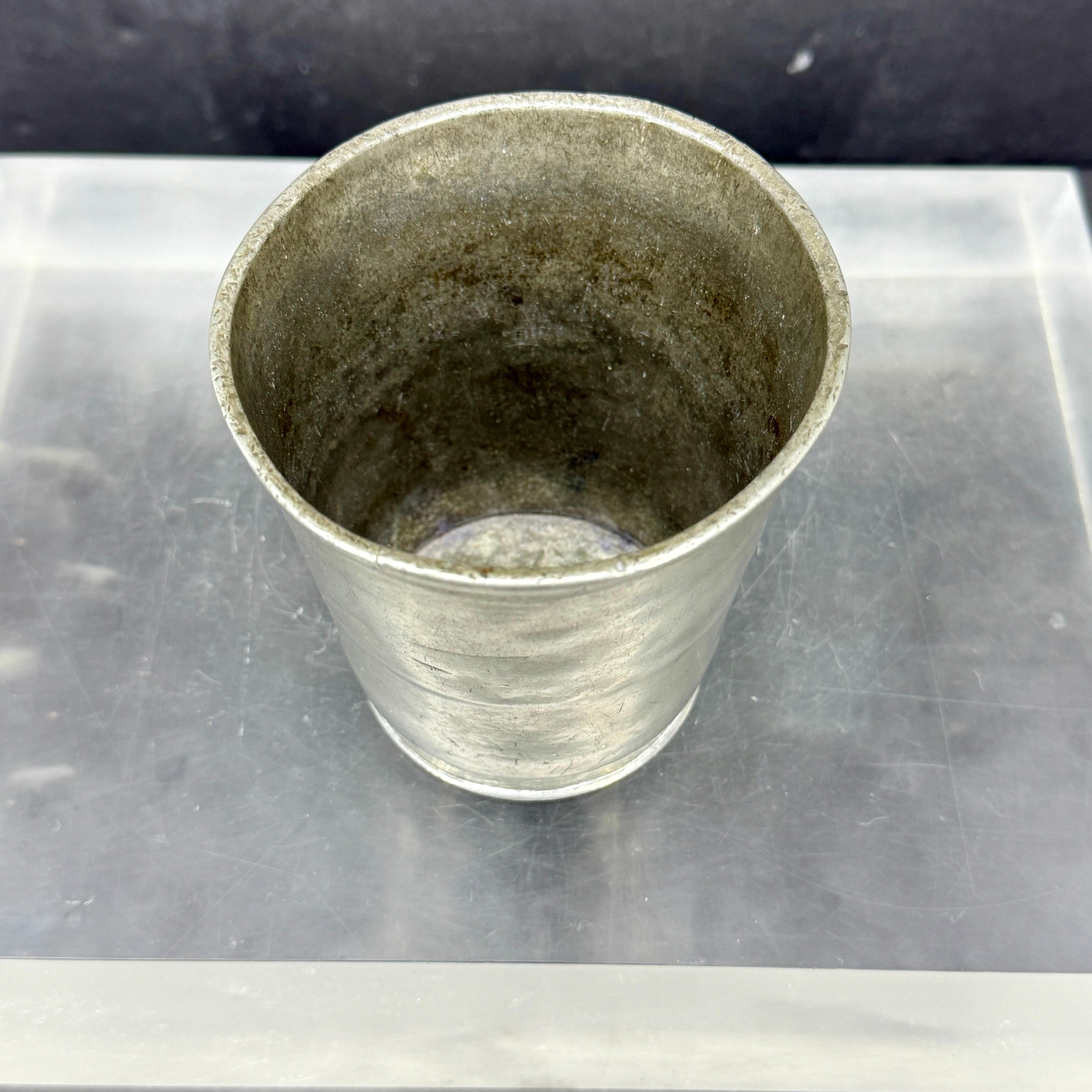 Danish Large Antique Pewter Cup Vase, Denmark circa 1810 For Sale