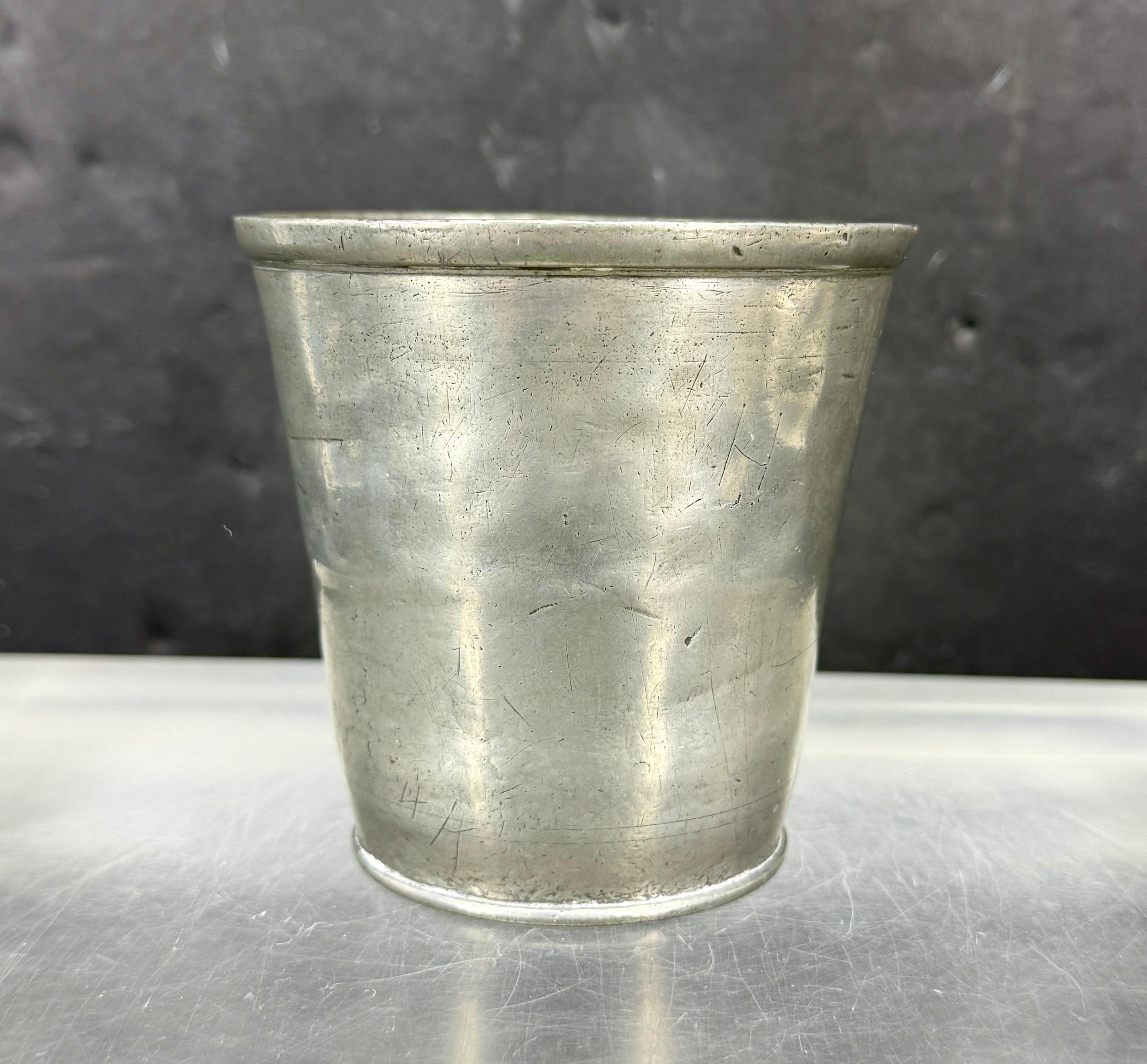 19th Century Large Antique Pewter Cup Vase, Denmark circa 1810 For Sale