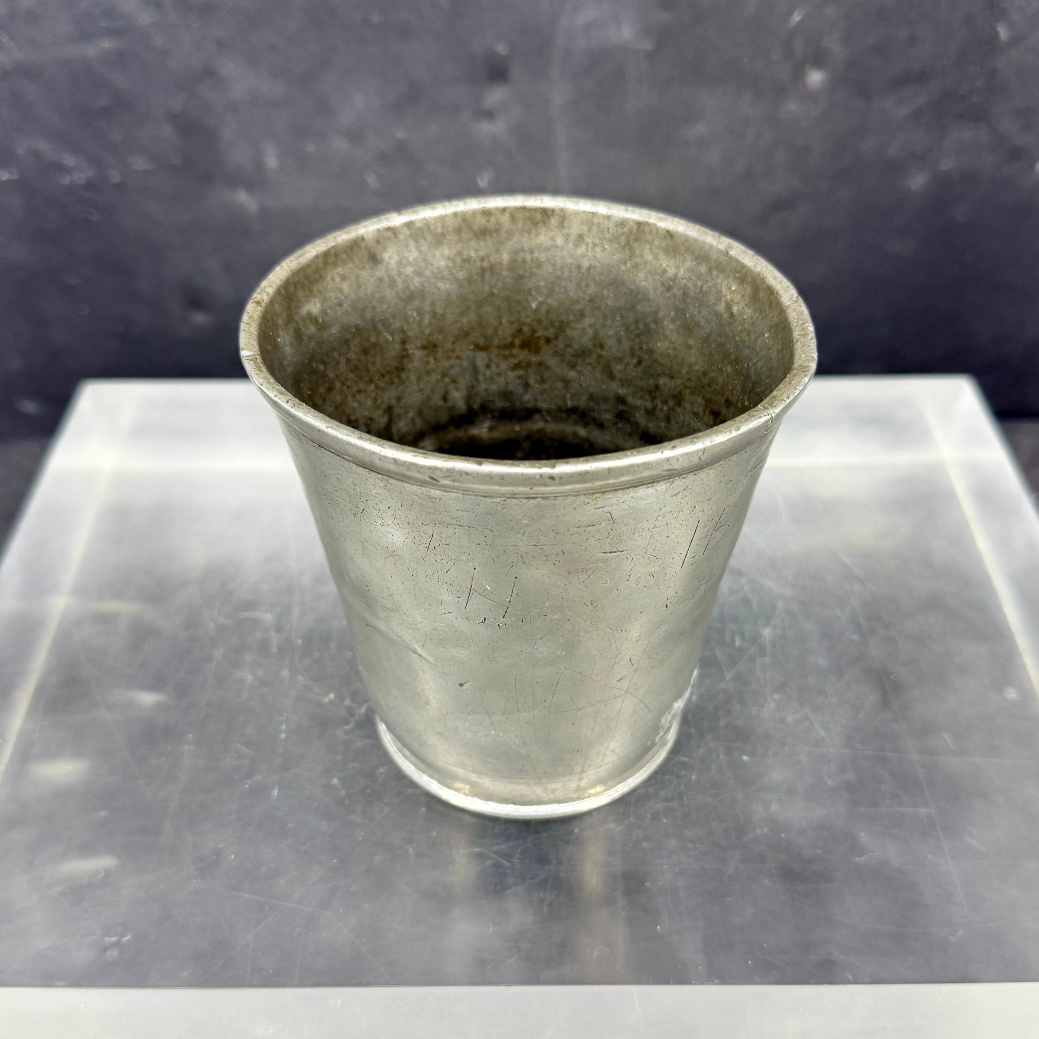 Large Antique Pewter Cup Vase, Denmark circa 1810 For Sale 1