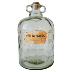 Large Antique Pharmaceutical Codeine Apothecary Jar