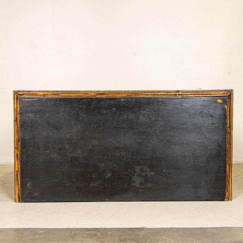 Large Antique Pine Chest of Drawers Painted Black 5