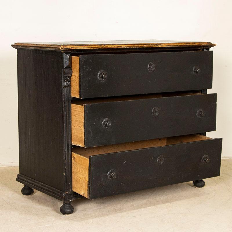 black painted chest of drawers