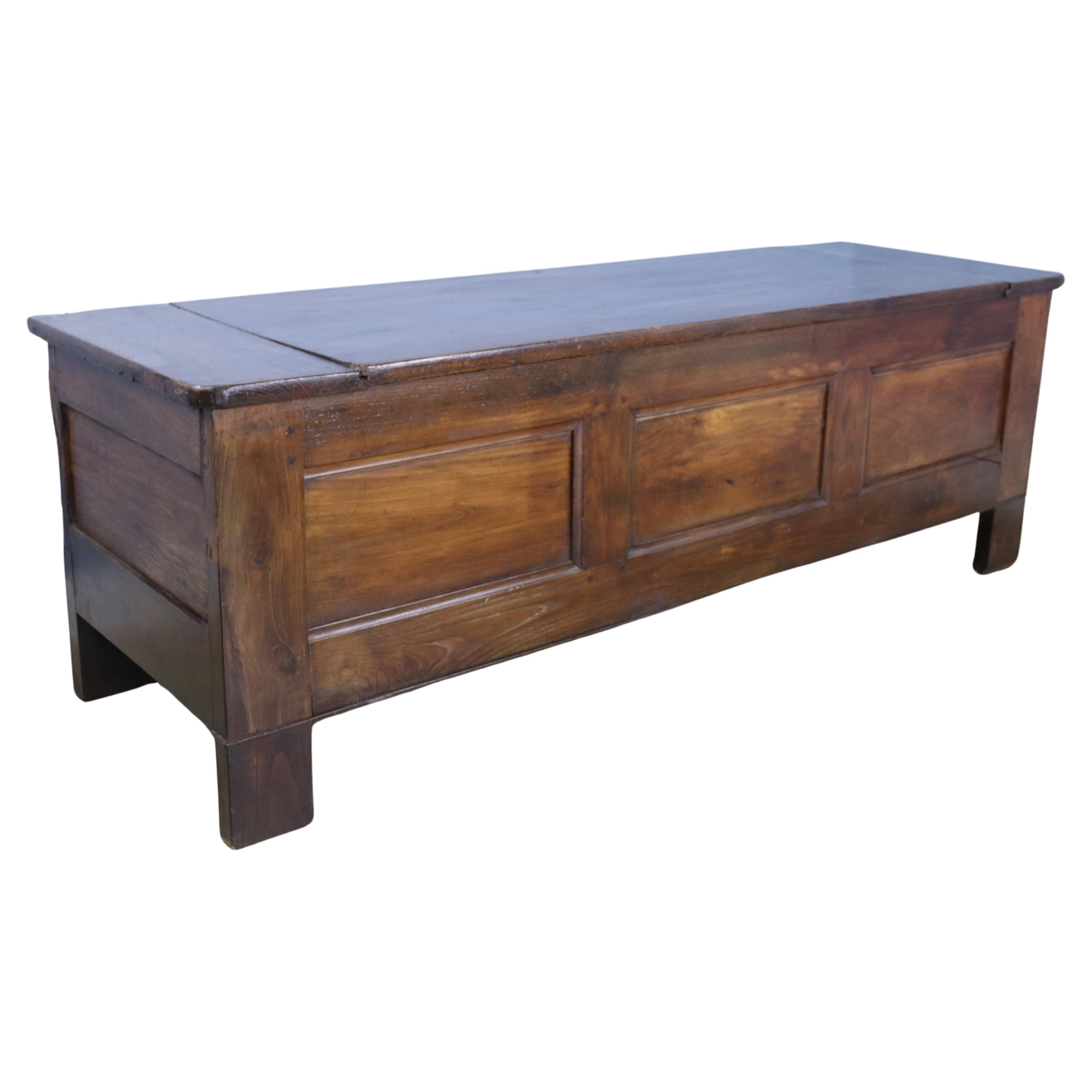 Large Antique Pine Coffer For Sale