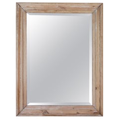 Large Antique Pine Mirror, English, 19th Century