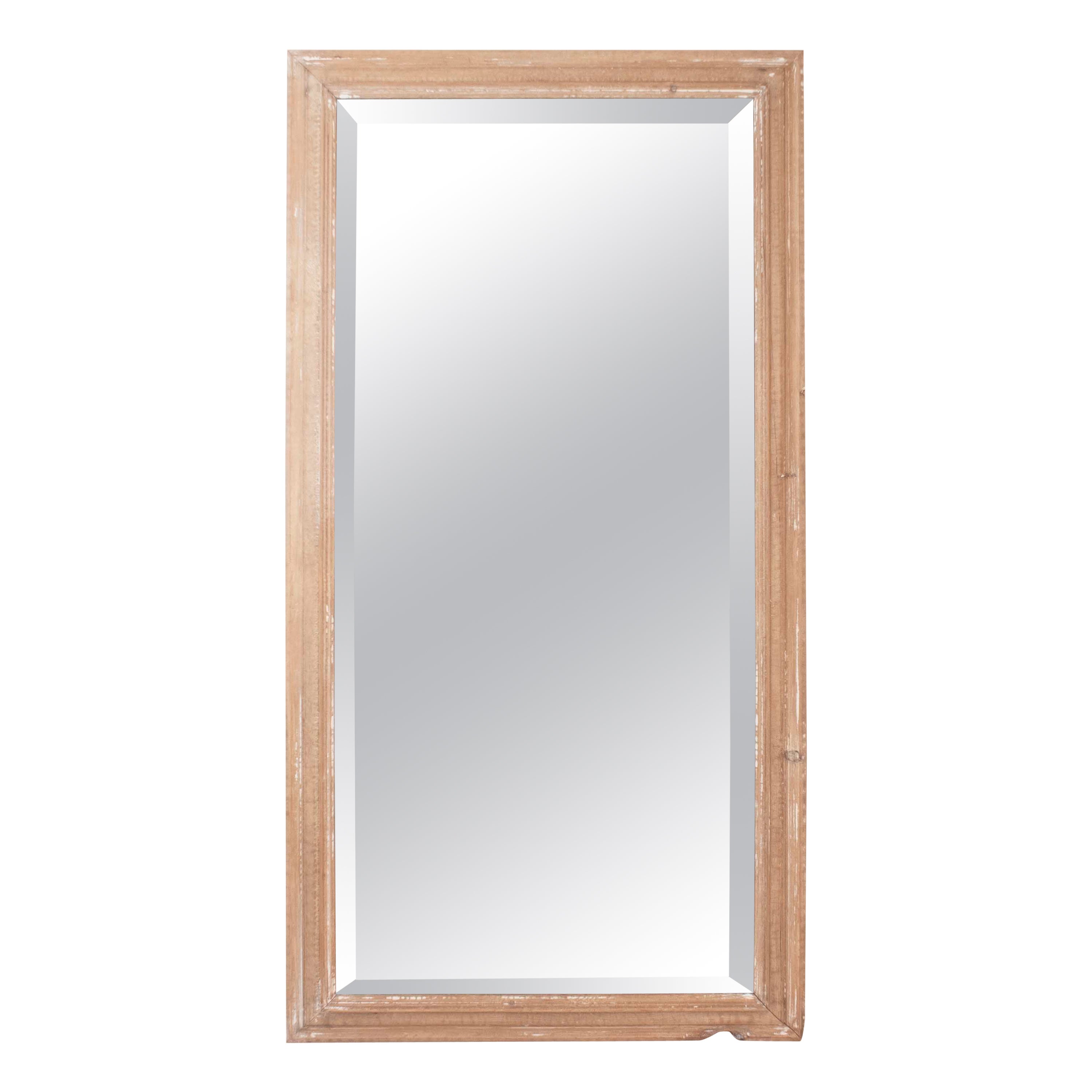 Grand miroir ancien en pin, Angleterre, 19ème siècle