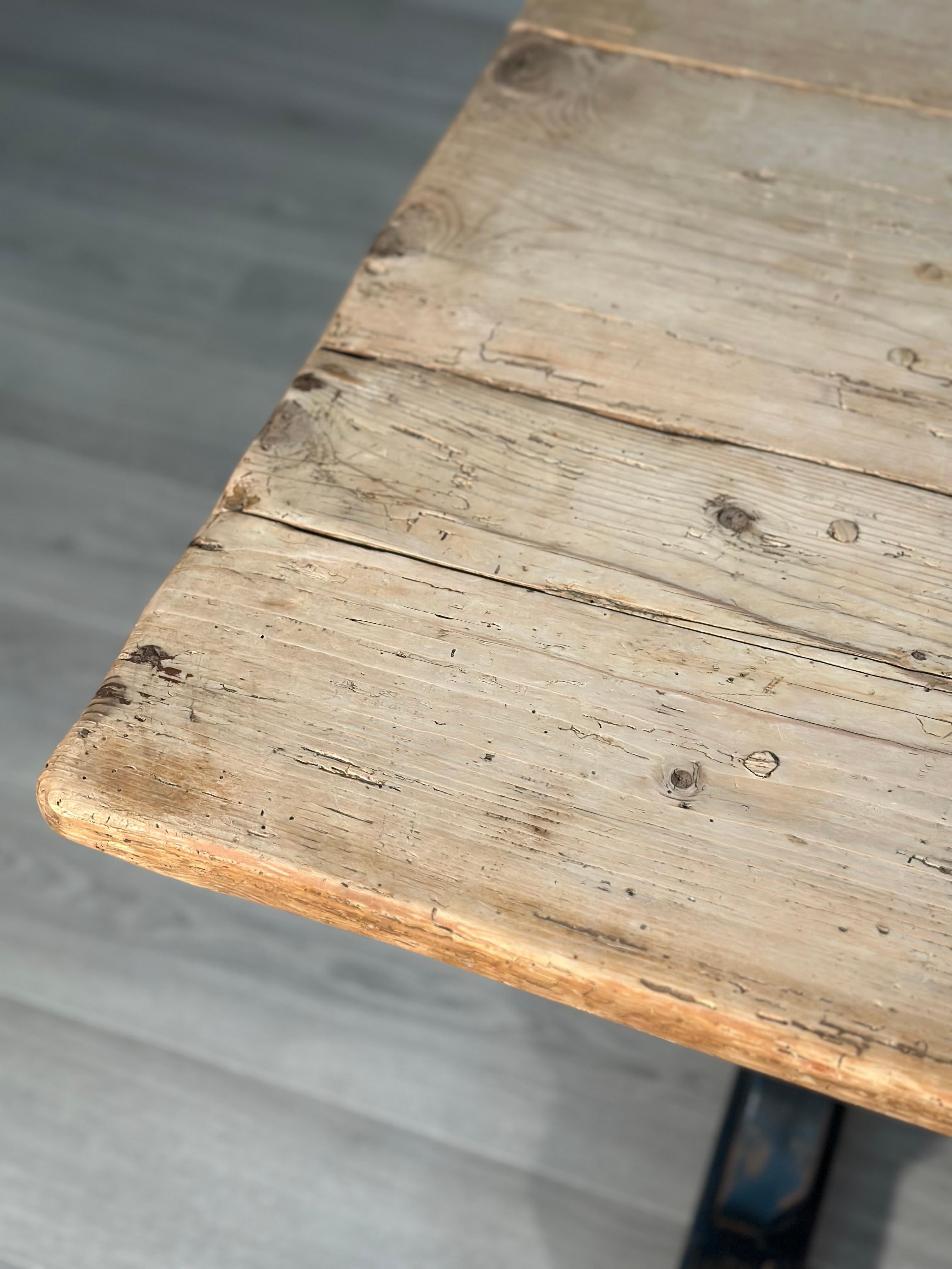 Large Antique Pine Refectory Table For Sale 3
