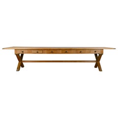 Large, Antique Pine Refectory Table, Victorian Dining, Country House, circa 1880