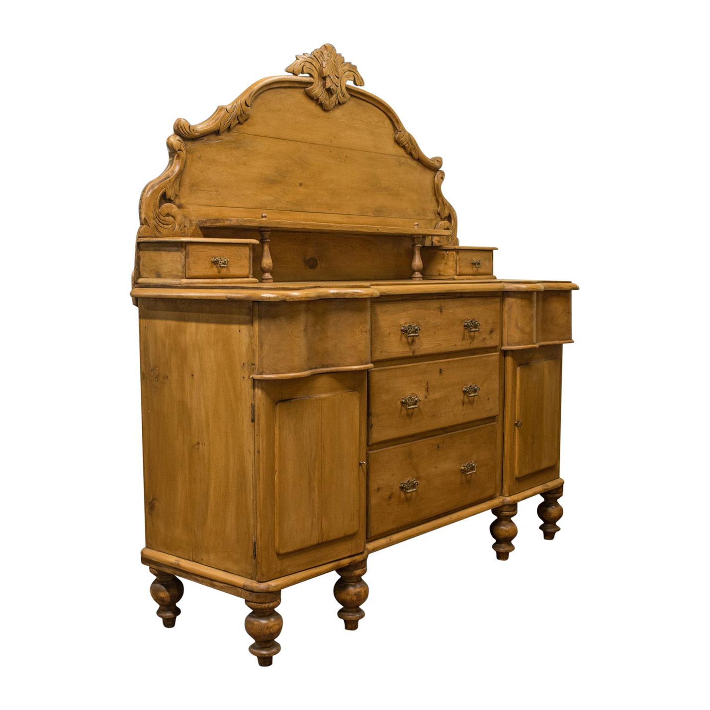 Large Antique Pine Sideboard, French, Late 19th Century, Buffet, circa 1900
