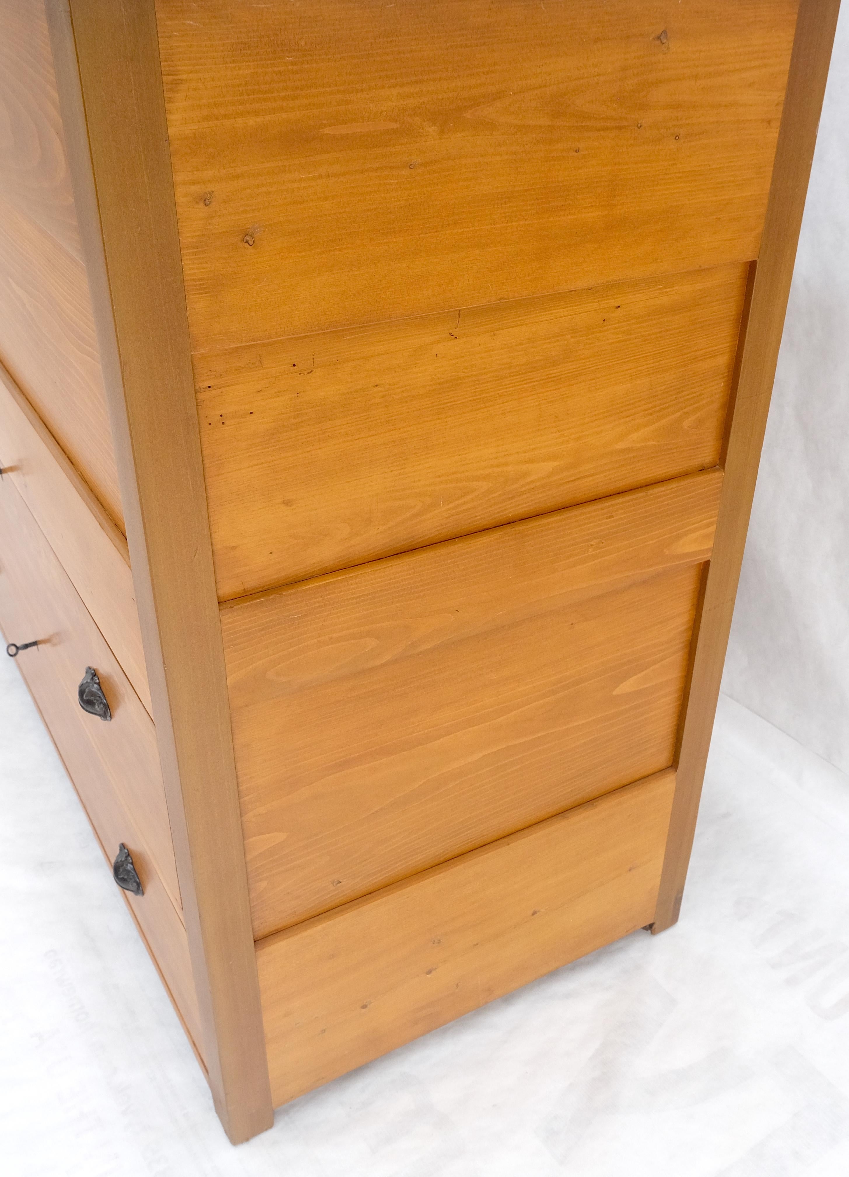Grande baule antico in pino con due cassetti inferiori, baule delle coperte con chiave MINT! in vendita 1