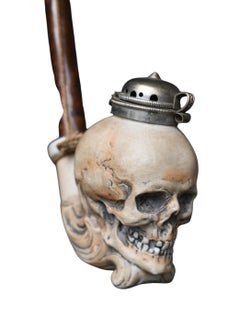 Large Antique Pipe With A Skull Motif, Circa 1880.