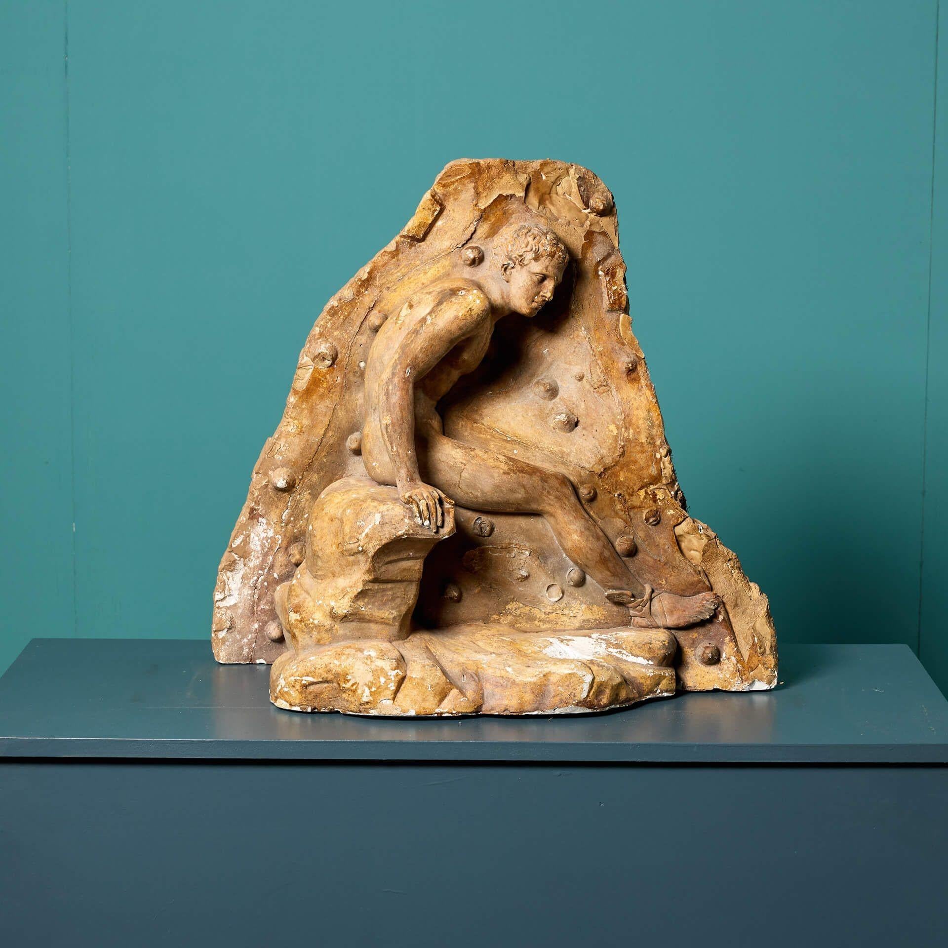Grande modello antico di scultura in gesso di Mercurio In condizioni discrete in vendita a Wormelow, Herefordshire