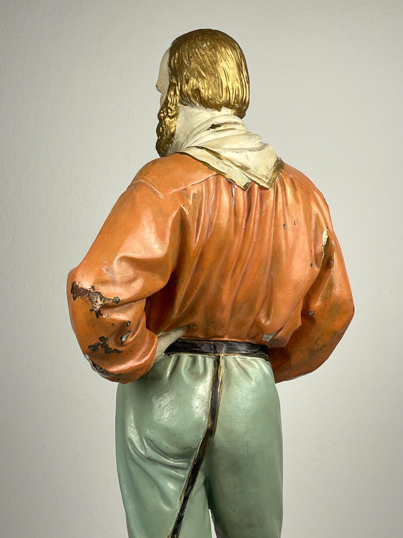 Gran escultura antigua de escayola Giuseppe Garibaldi, Italia, años 1910-1920 en venta 5