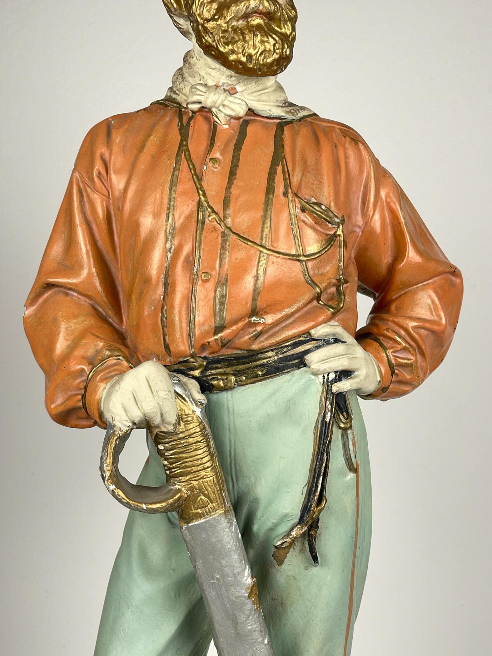Gran escultura antigua de escayola Giuseppe Garibaldi, Italia, años 1910-1920 en venta 6