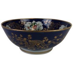 Large Antique Porcelain Punch Bowl Samson France