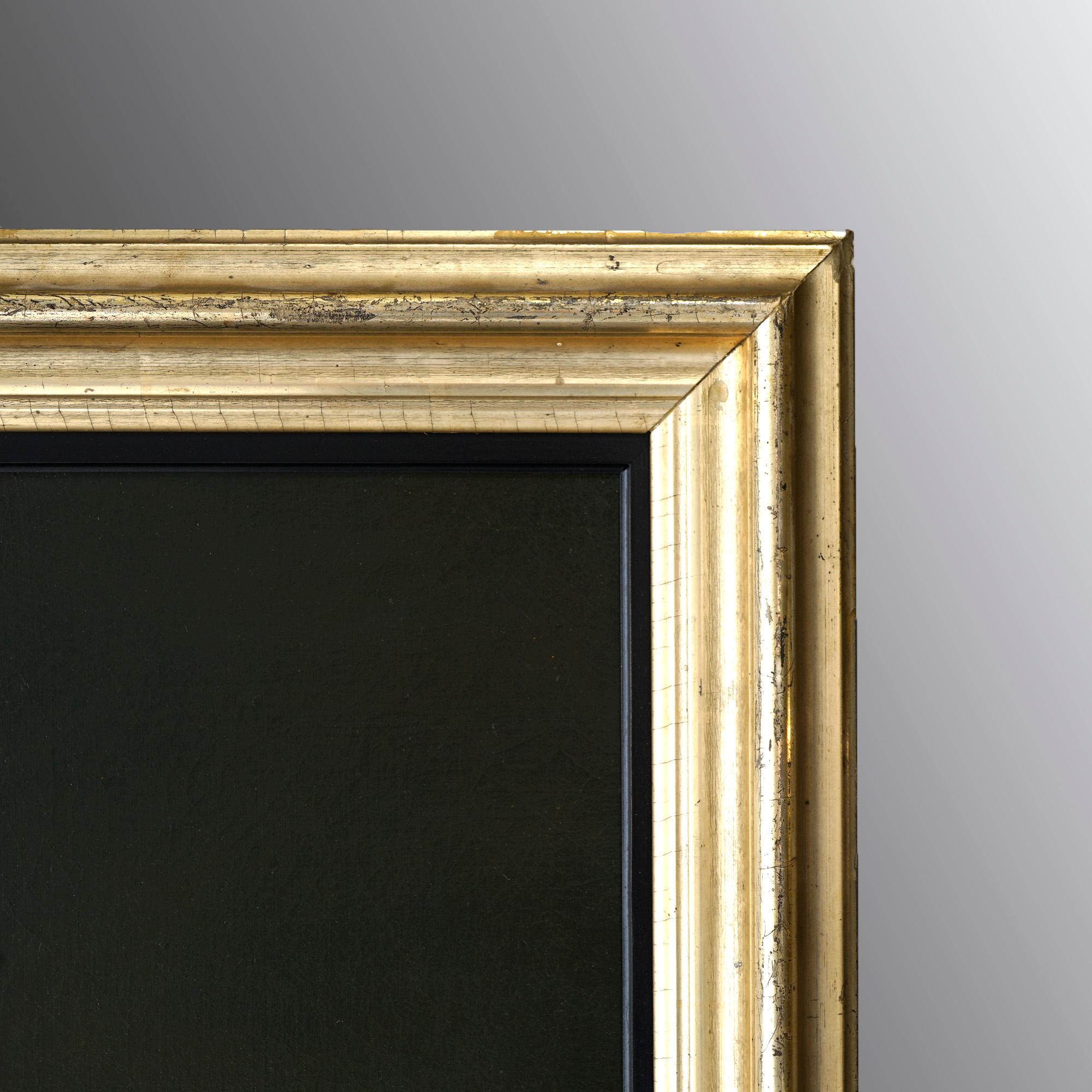 Large Antique Portrait Painting of a Woman in Giltwood Frame, circa 1840 1