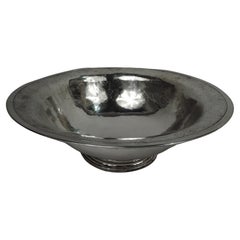 Large Antique Portuguese Classical Handmade Silver Bowl