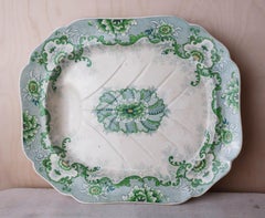 Large Antique Pottery Meat Plate, Cosmopolite Pattern, English circa 1850