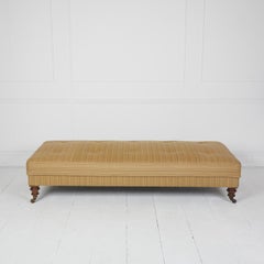 Large antique pouf stool